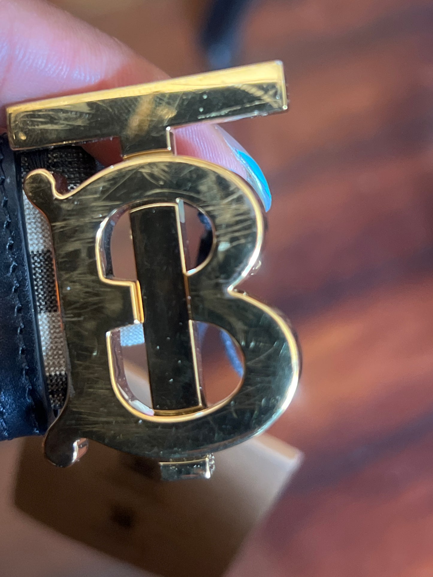 Burberry Belt With Box Size L Like New