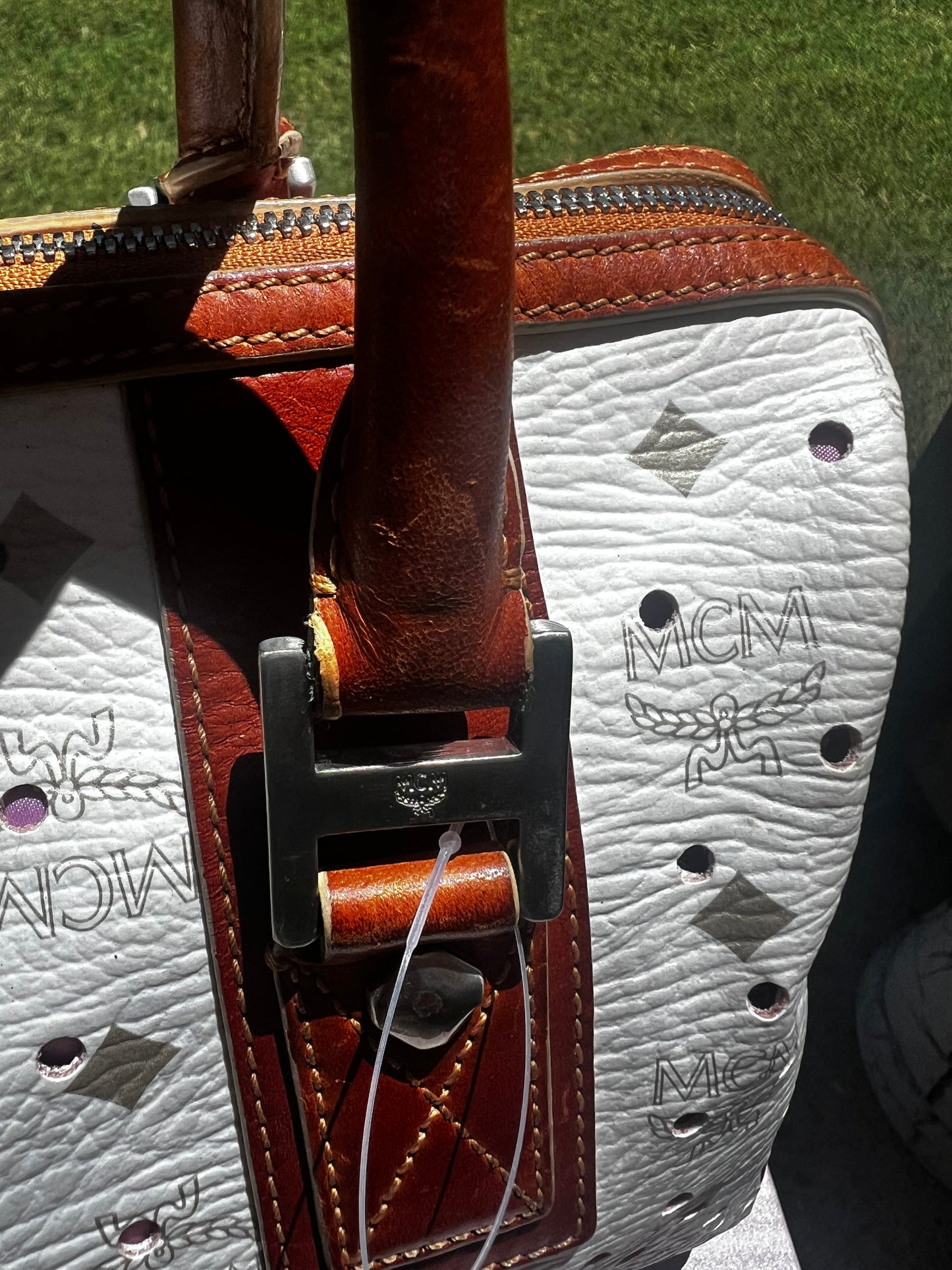 MCM Boston Bag With Lock And Key