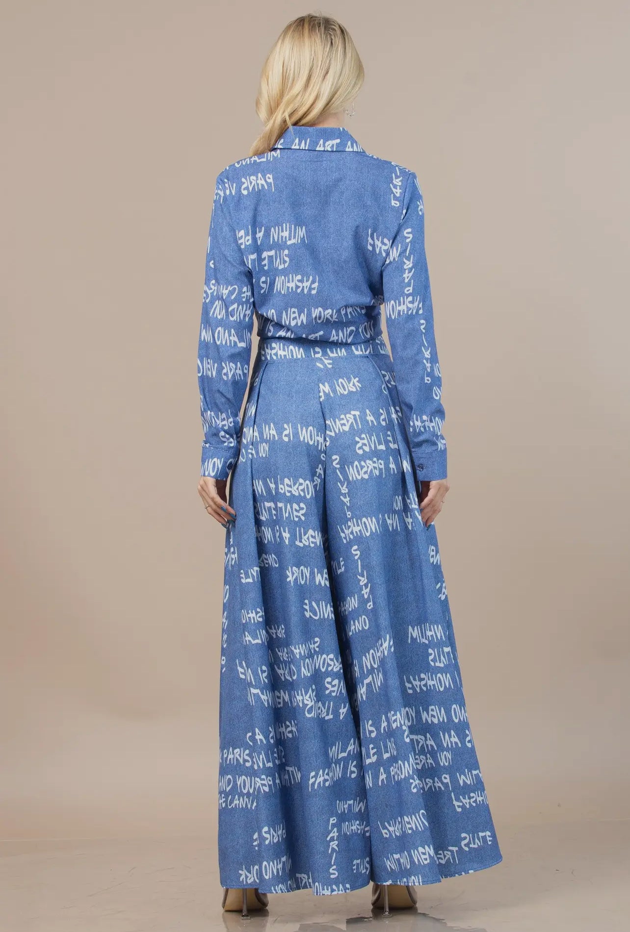 2pc Graffiti Denim Set
