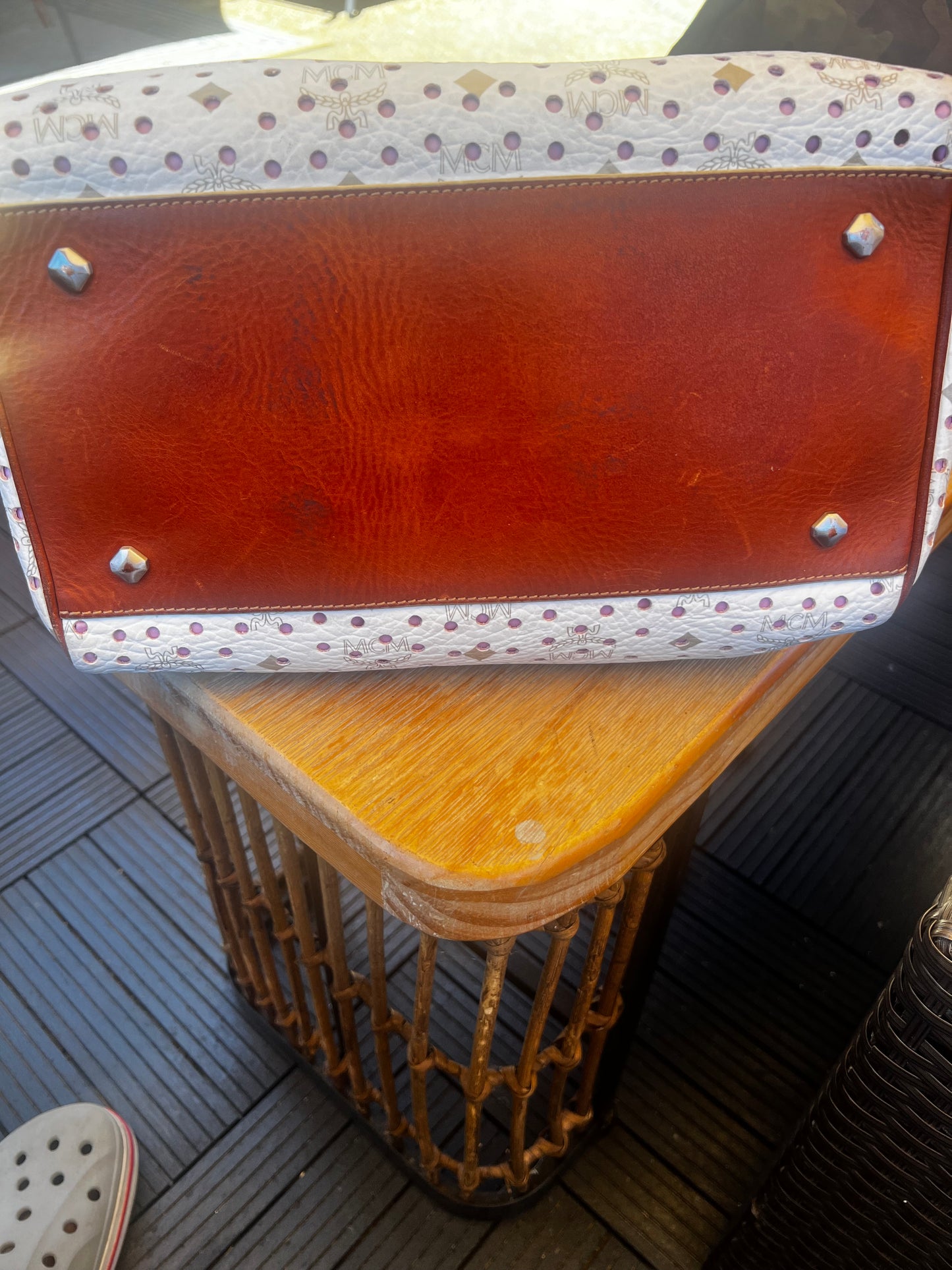 MCM Boston Bag With Lock And Key