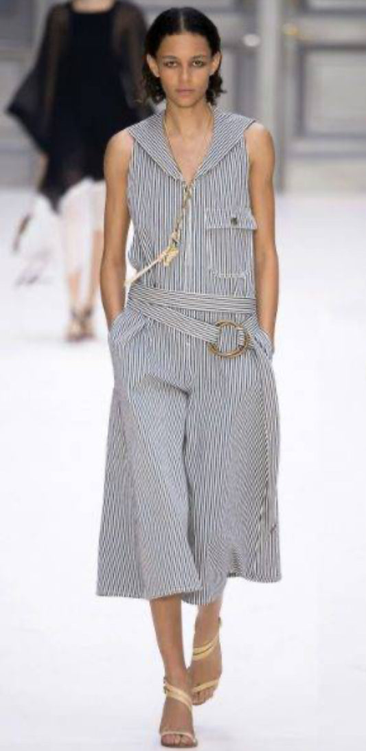 Chloe stripped culotte overall pants