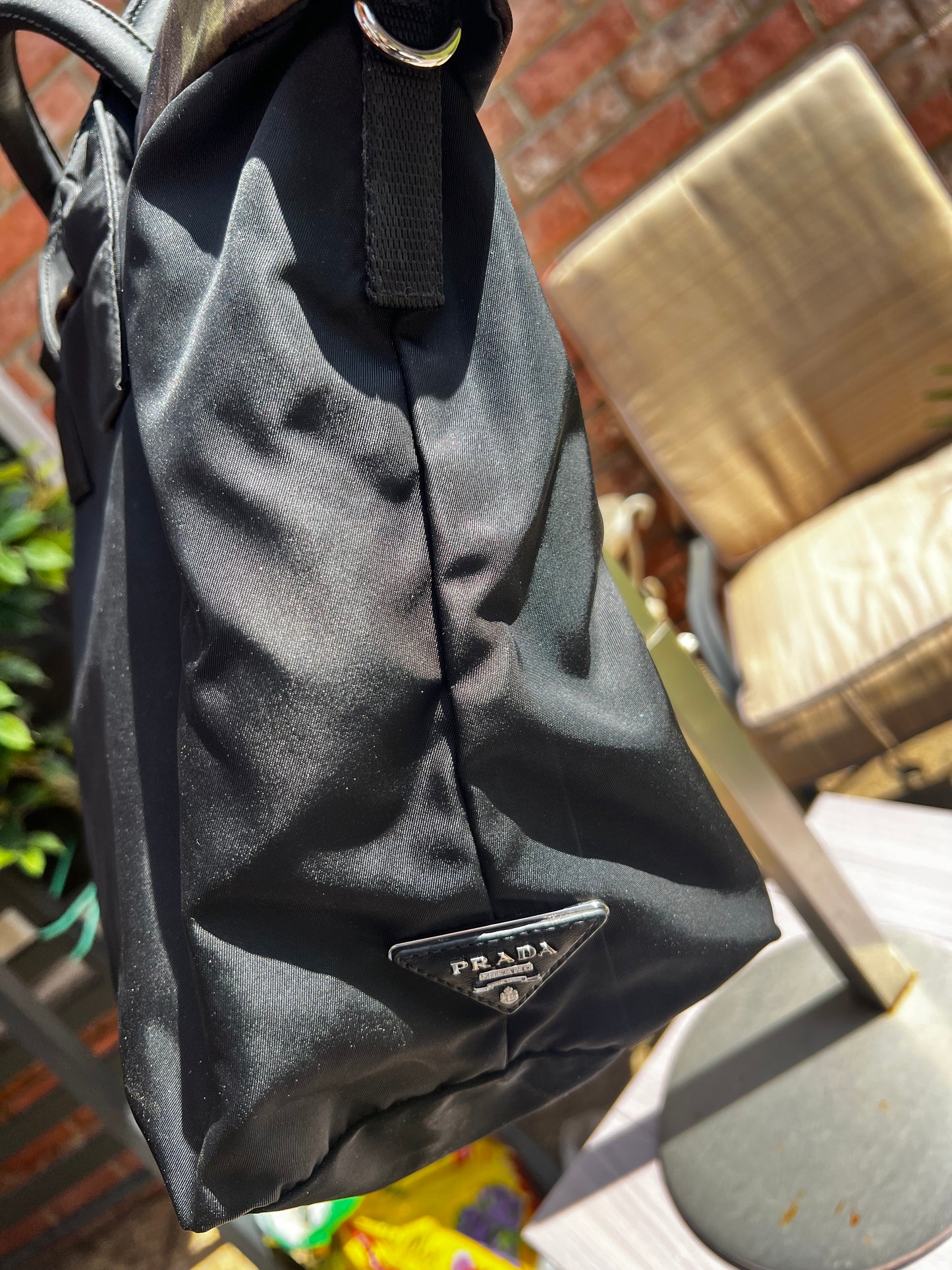 Prada Reversible Camouflage Black Tote