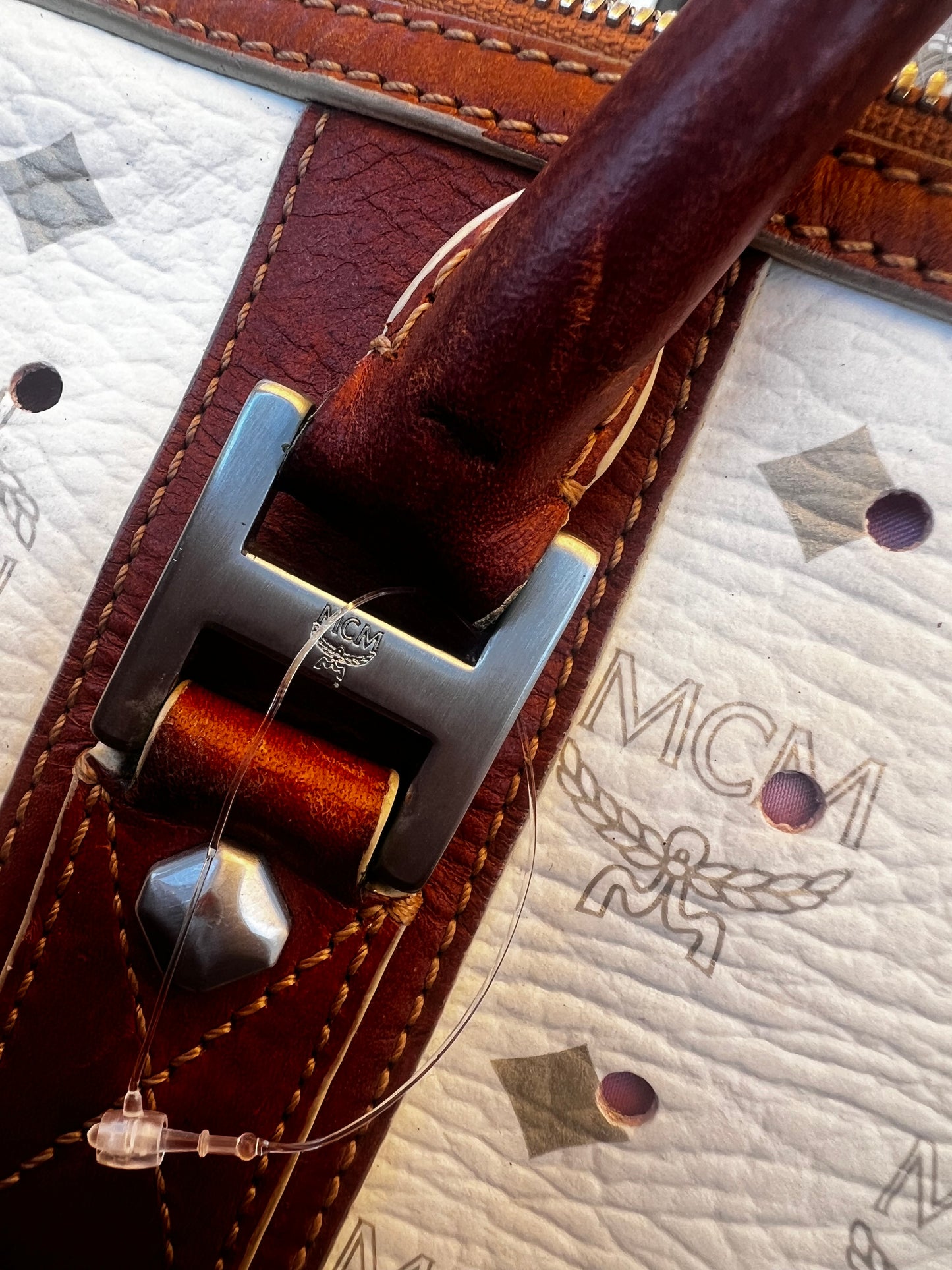 MCM Boston Bag With Lock And Key