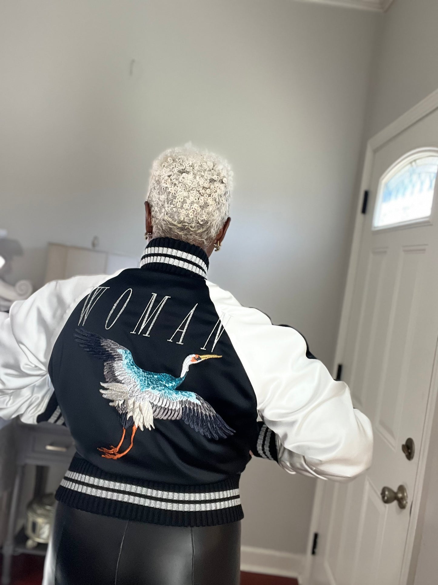 Virgil Abloh satin Bomber Jacket
