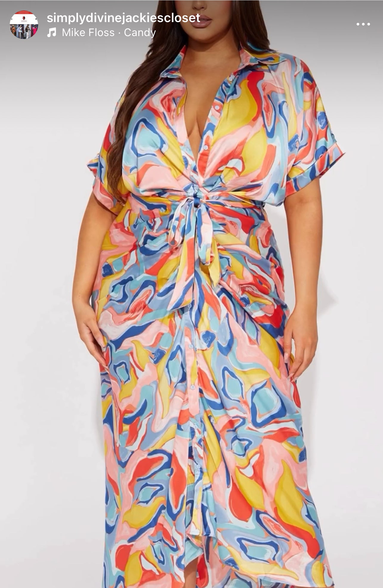 Multi color pink/blue dress