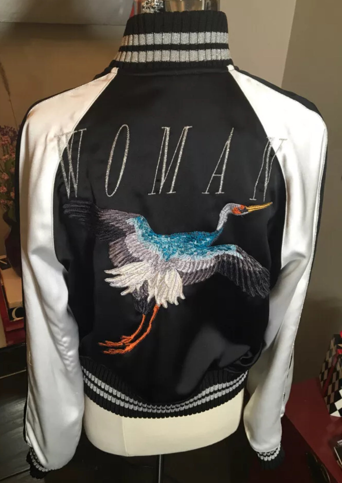 Virgil Abloh satin Bomber Jacket