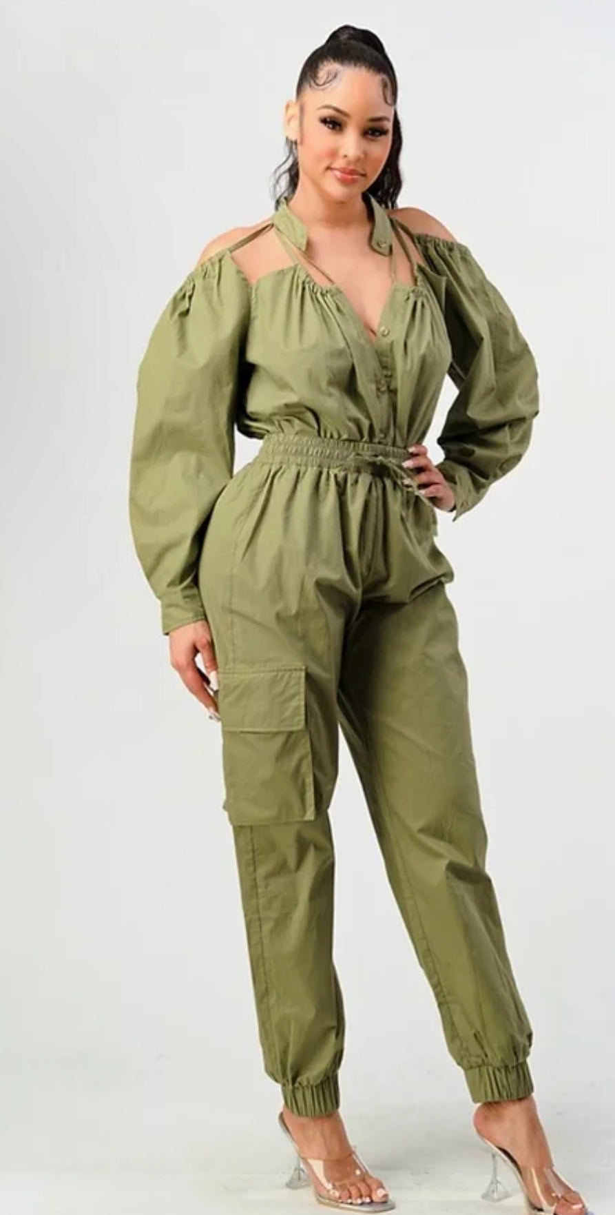 Cold Shoulder Jumpsuit