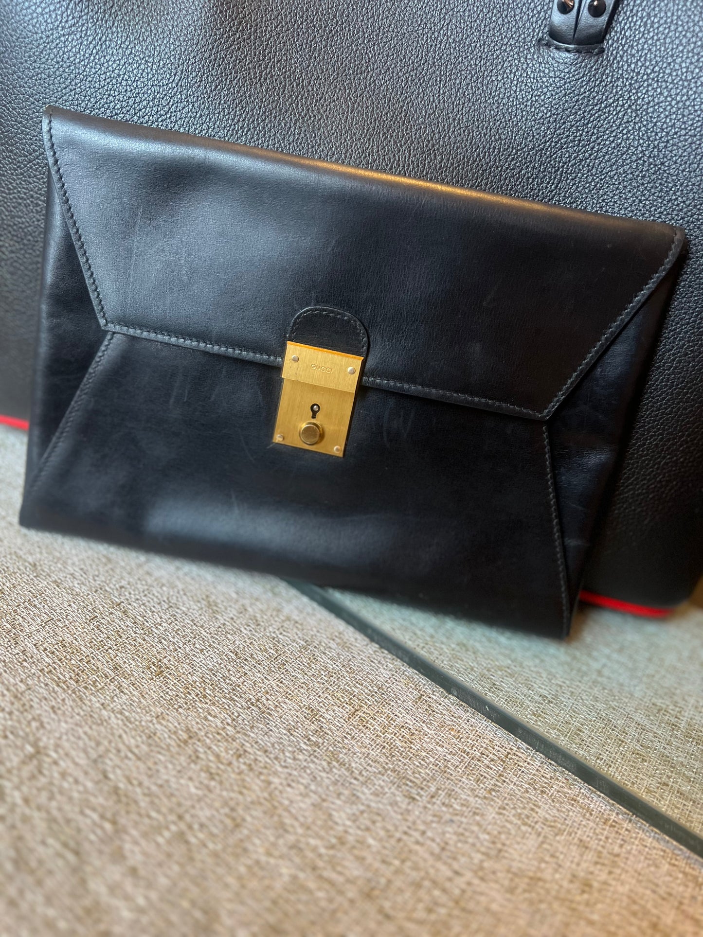 Gucci leather clutch