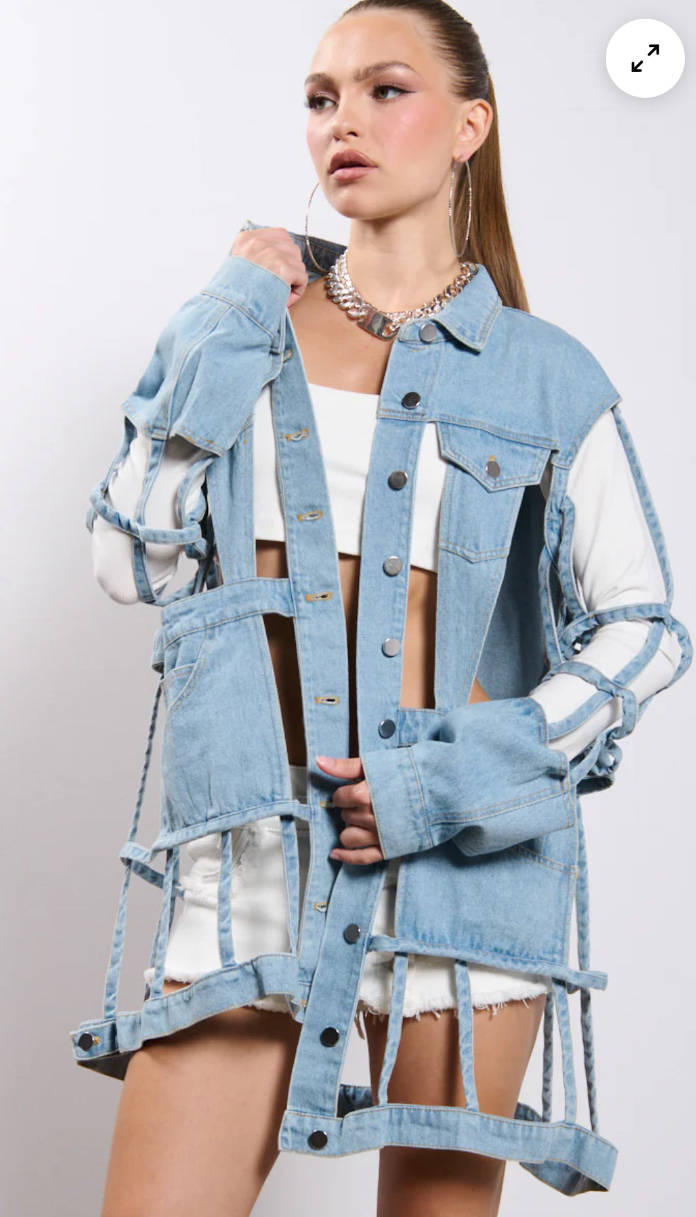 Denim Cut Out Jacket