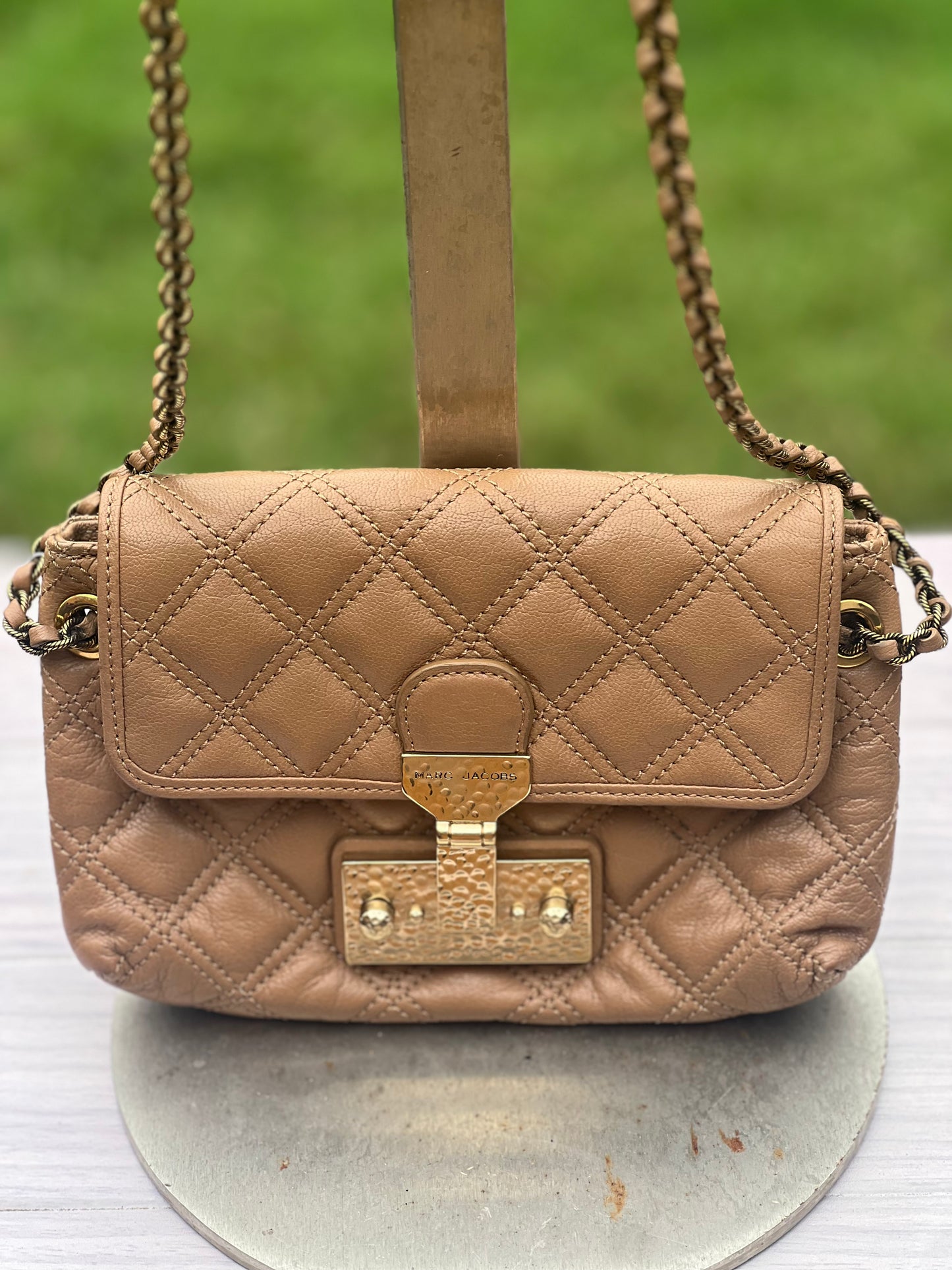 Marc Jacobs Quilted Leather Carmel Color Crossbody