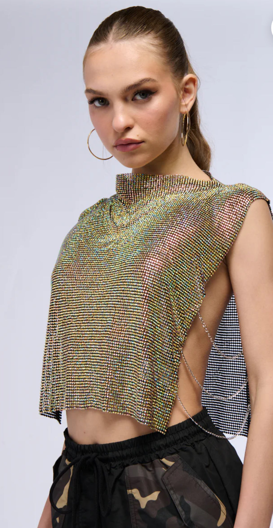 Rhinestone Chain Blouse