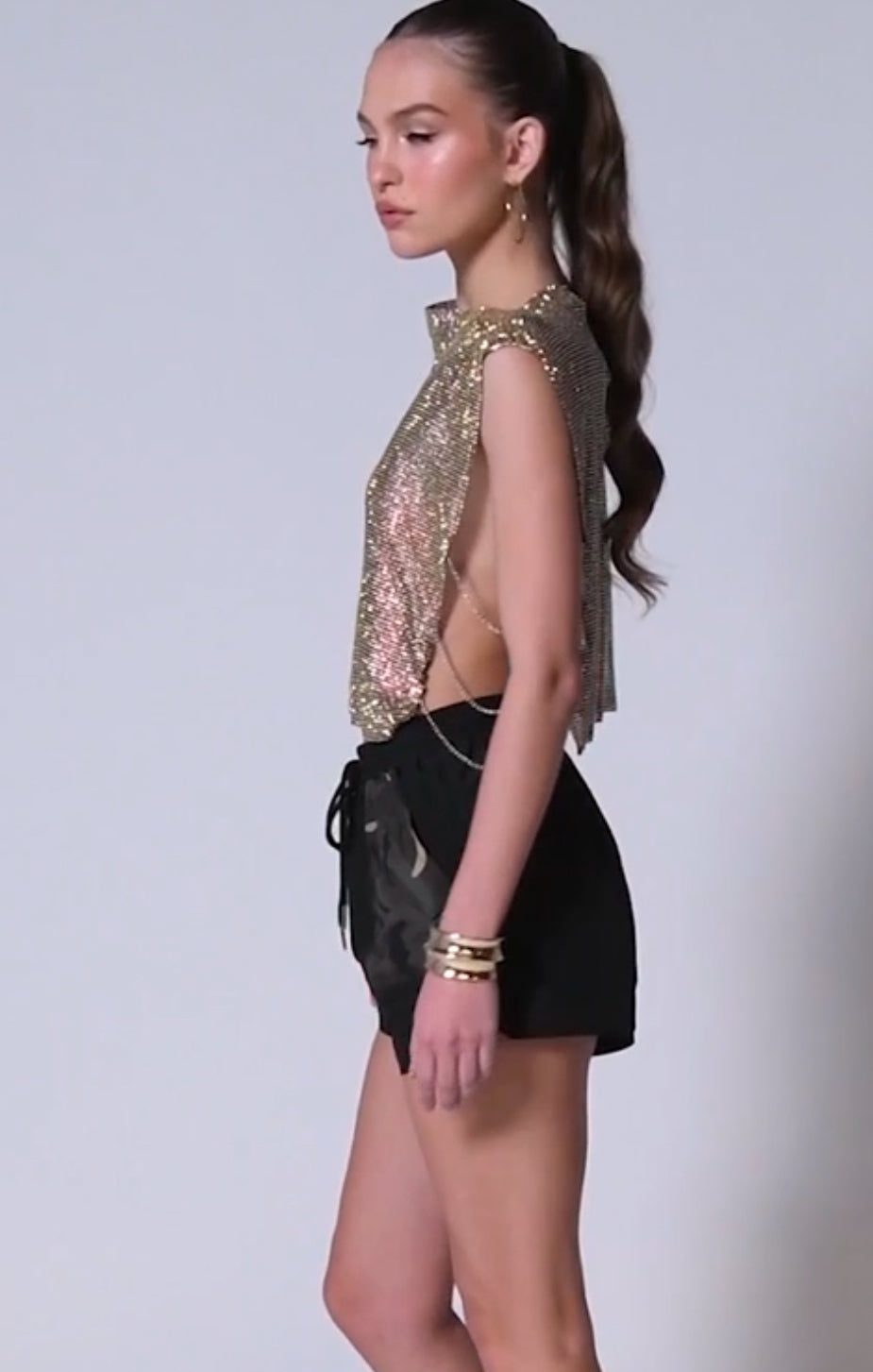 Rhinestone Chain Blouse