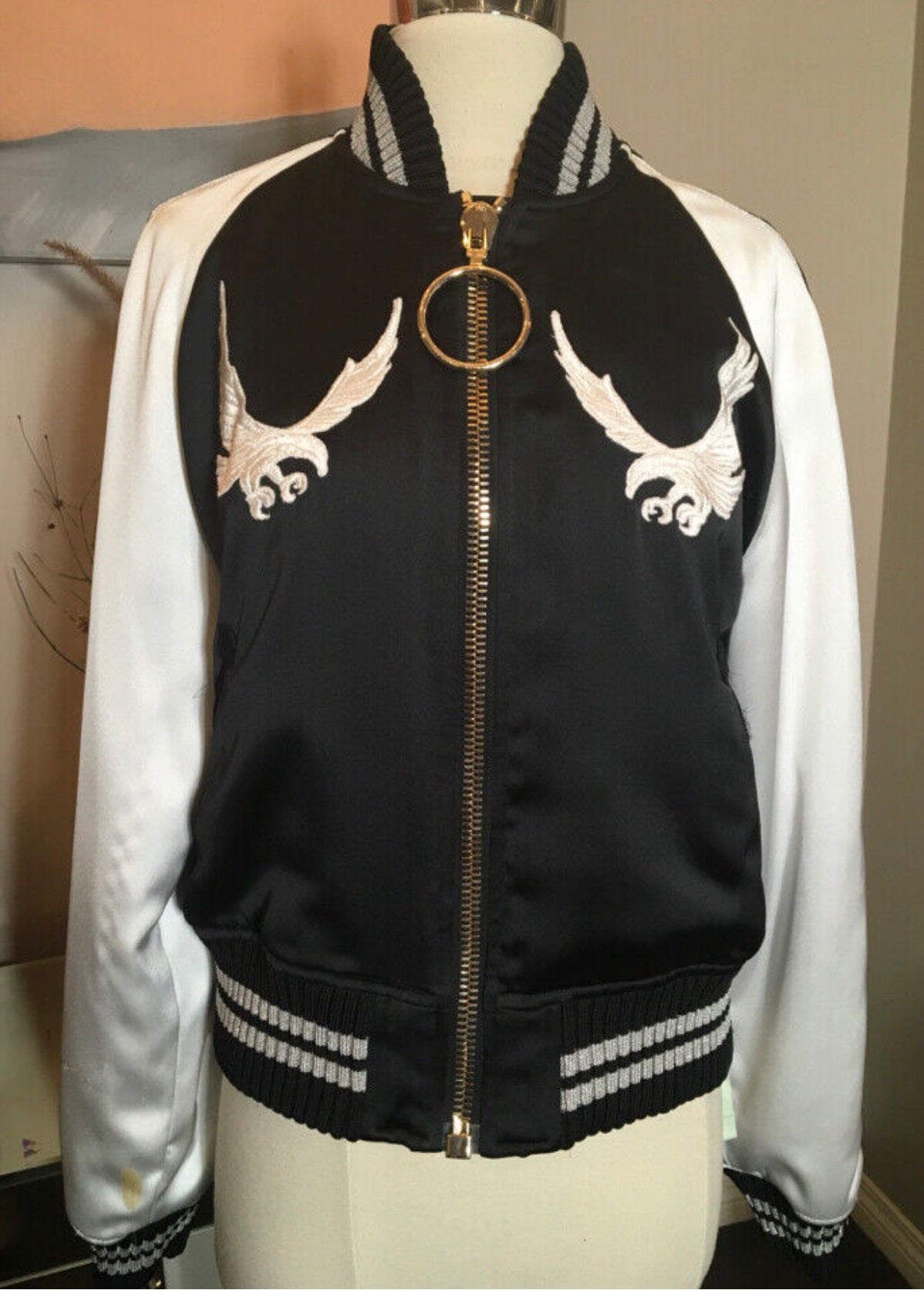 Virgil Abloh satin Bomber Jacket