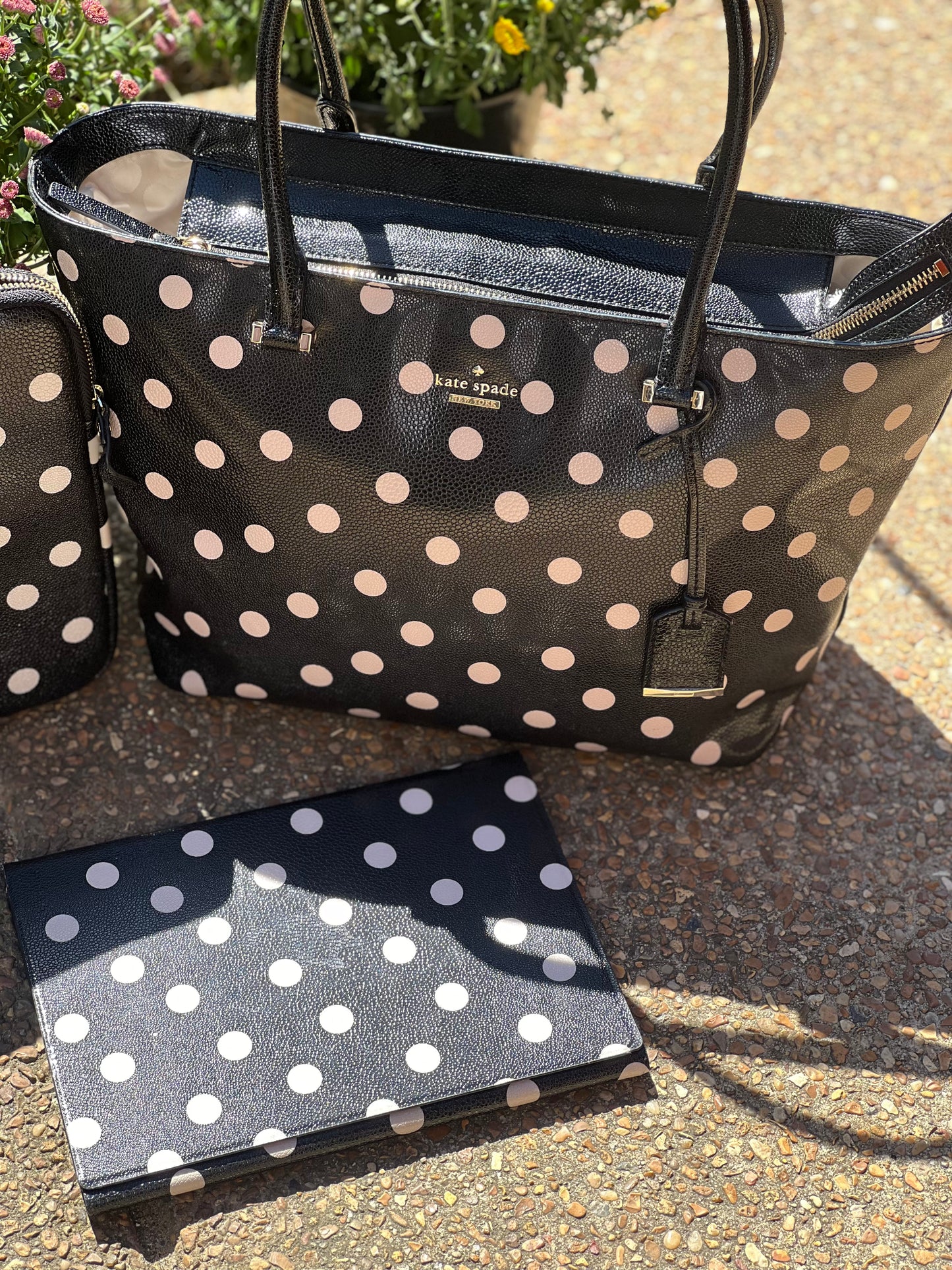 Kate Spade polka dot 3pc trio