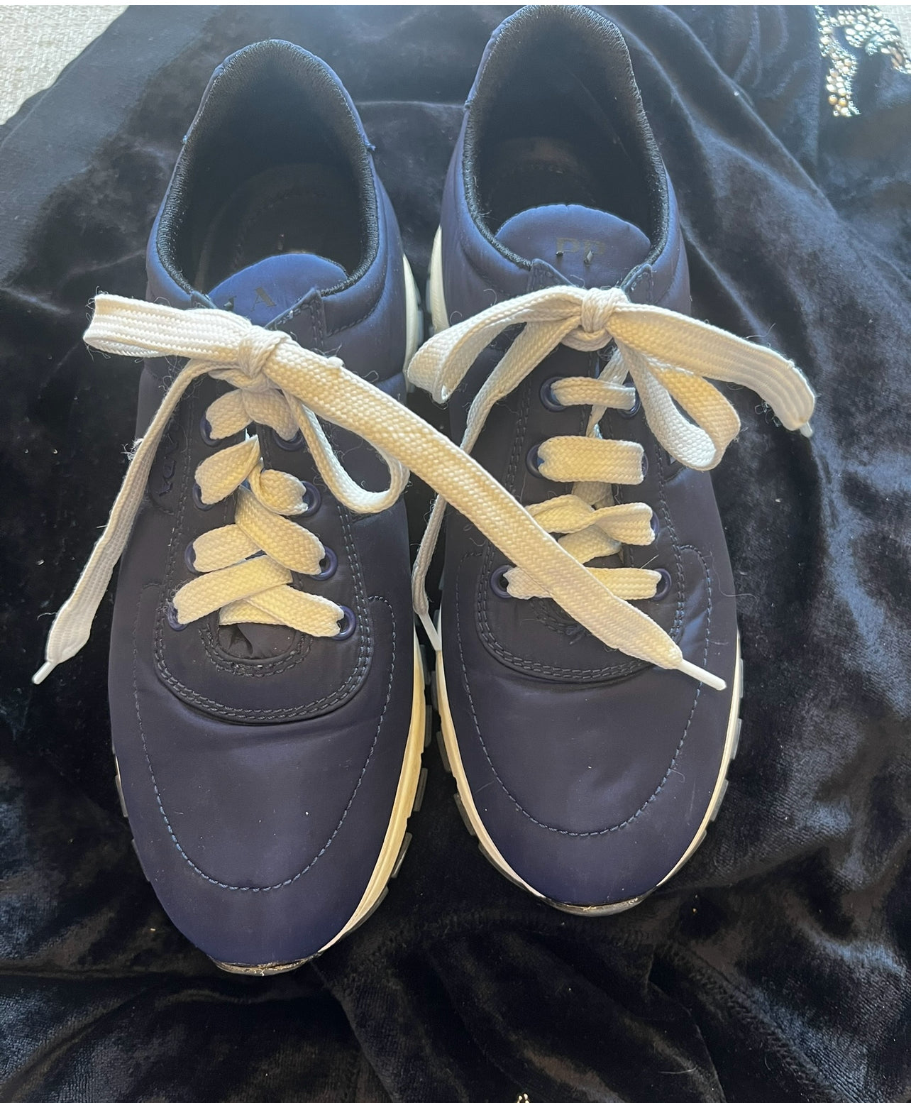 Prada nylon navy runners