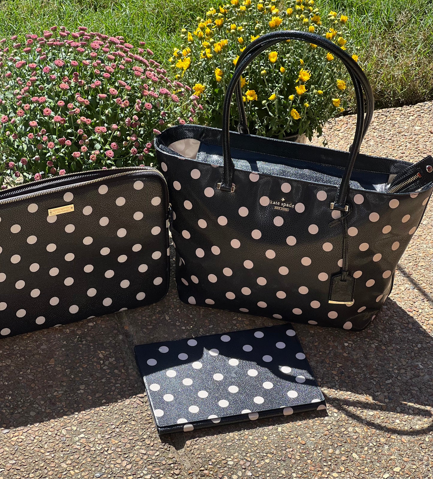 Kate Spade polka dot 3pc trio