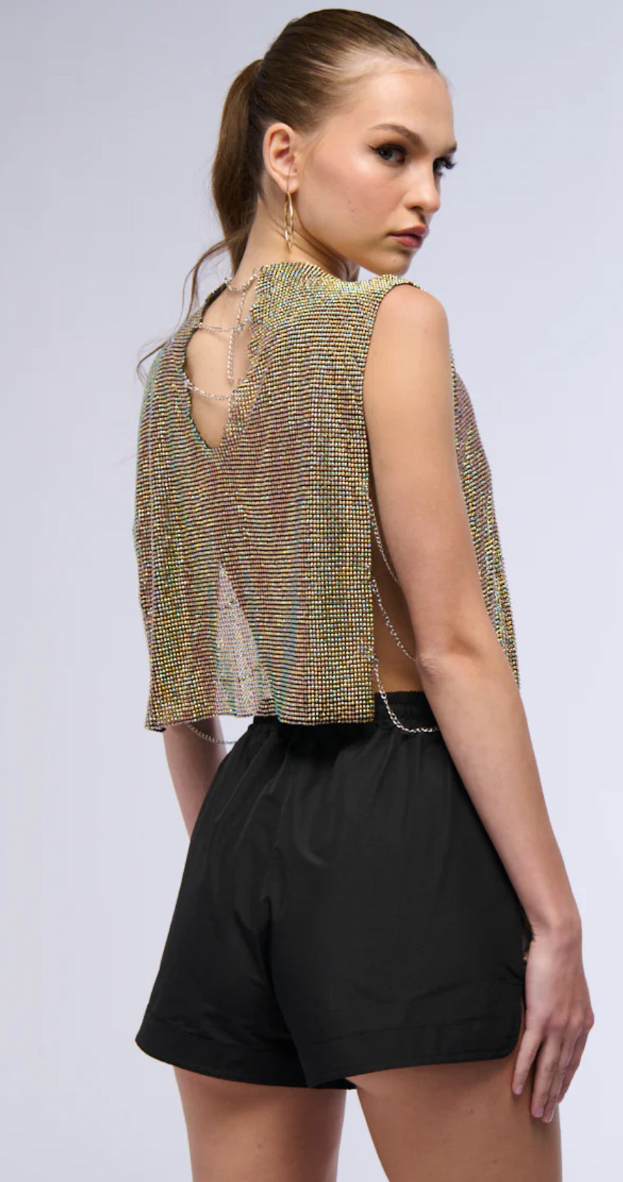 Rhinestone Chain Blouse
