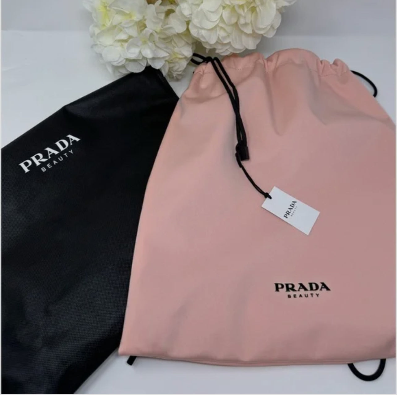 Prada reversible satin backpack
