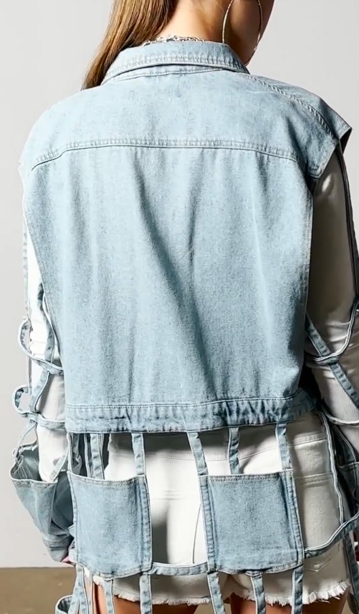 Denim Cut Out Jacket
