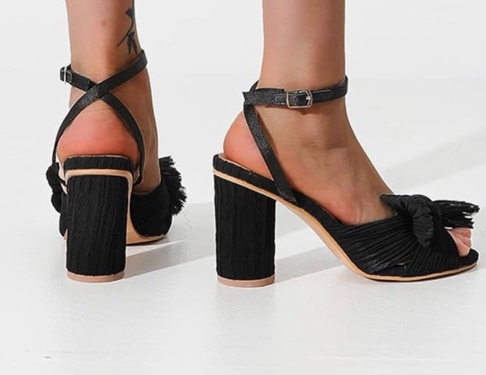 Micifa Black Block Heel