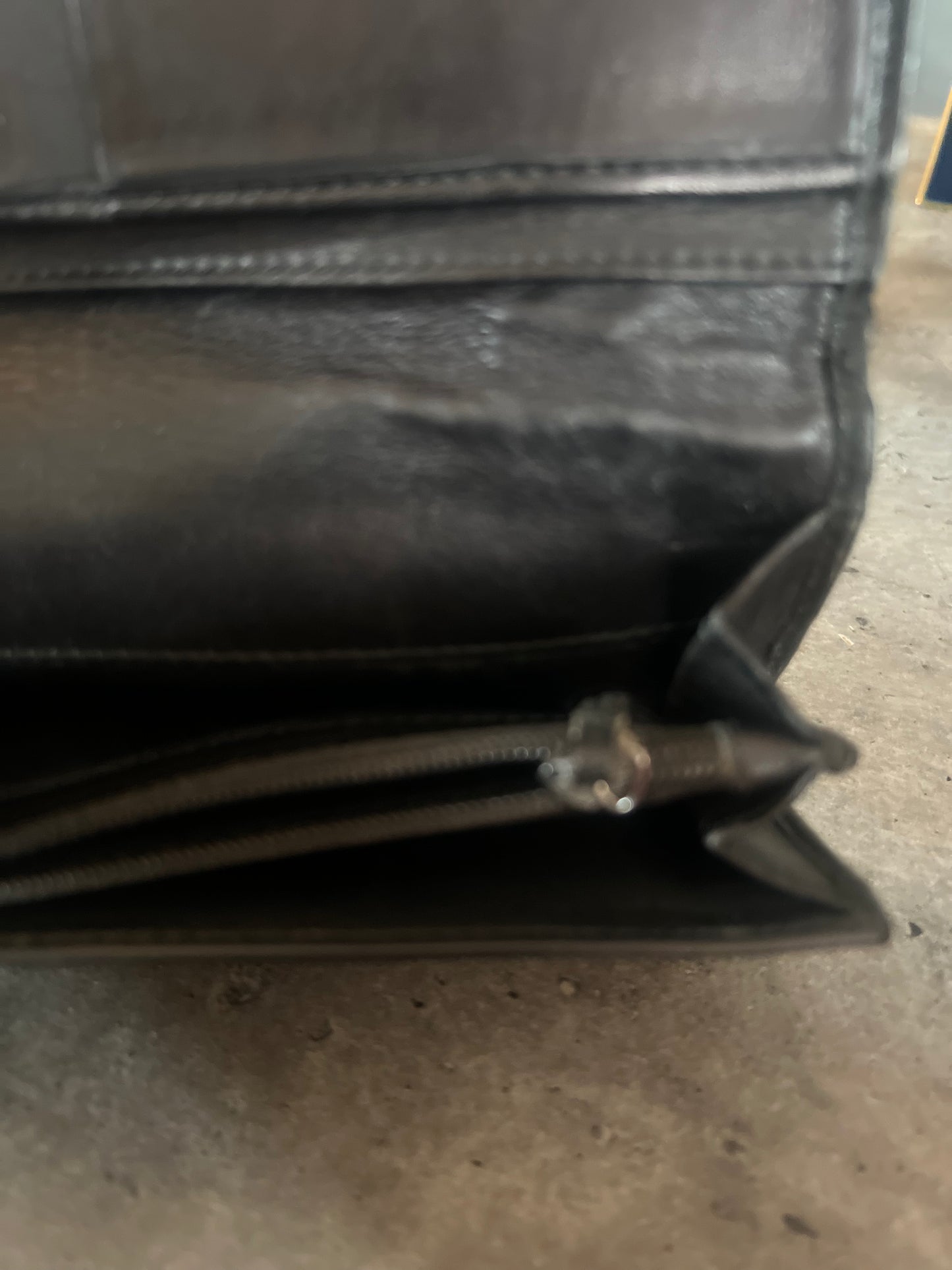 Gucci Fold Shima Long Wallet GG Black Leather Unisex