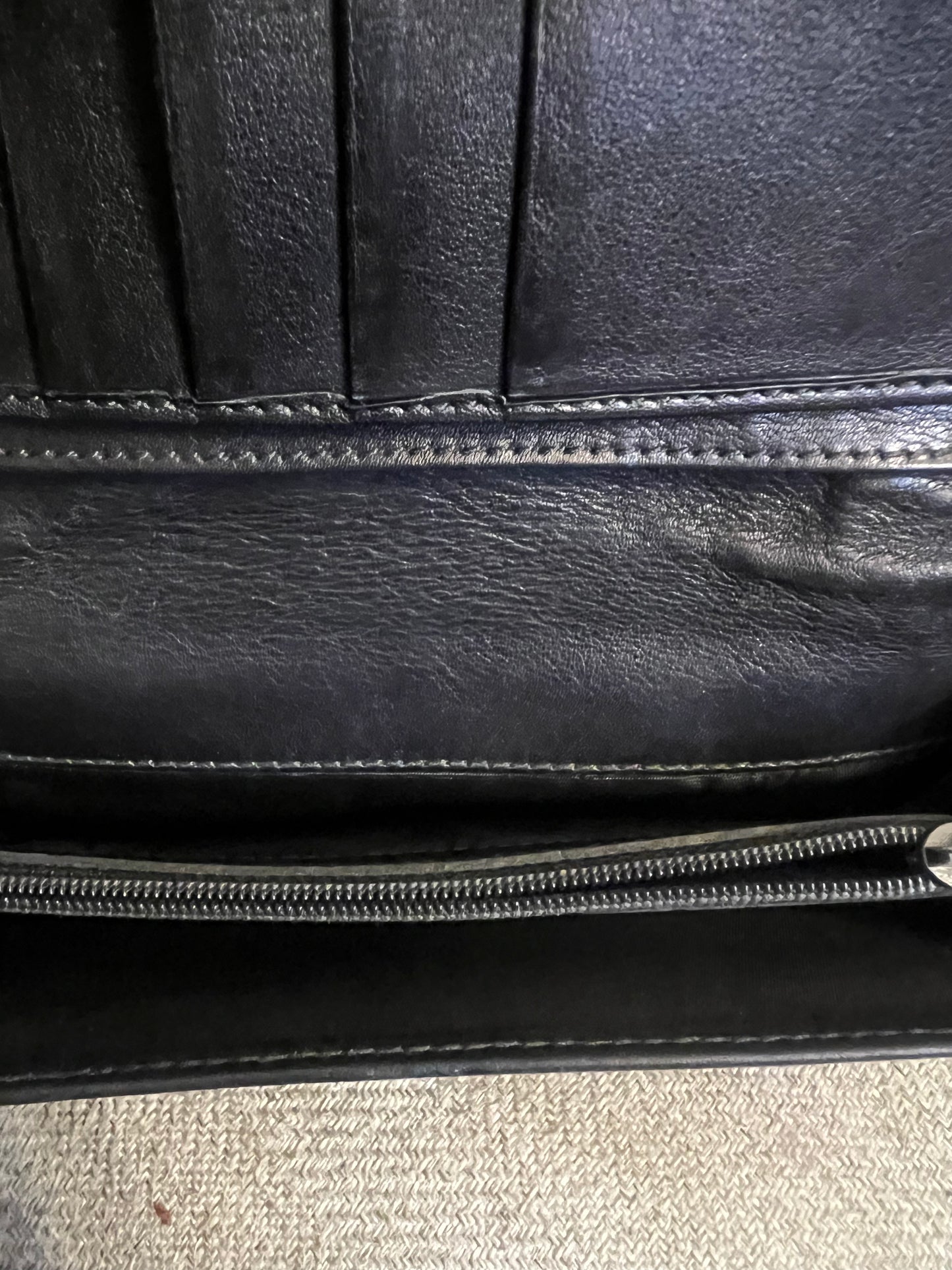 Gucci Fold Shima Long Wallet GG Black Leather Unisex