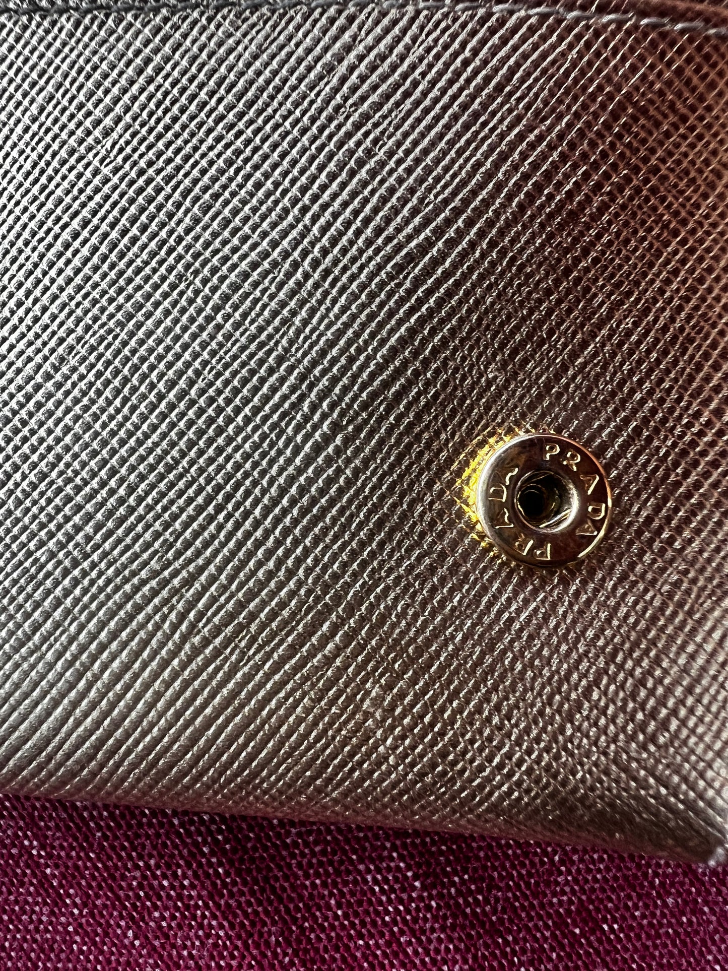 Prada Gold Saffiano Wallet