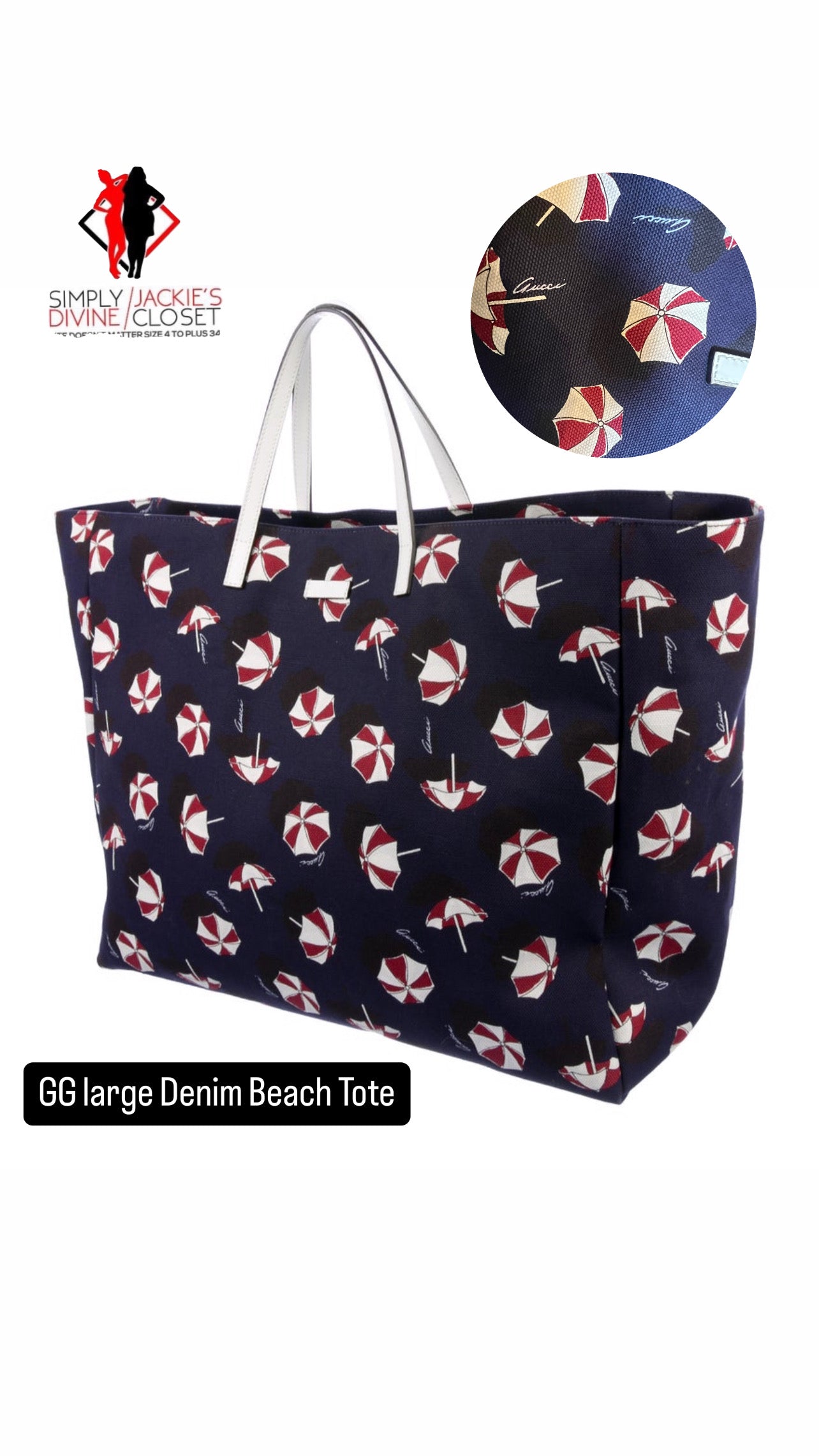 Gucci canvas tote large
