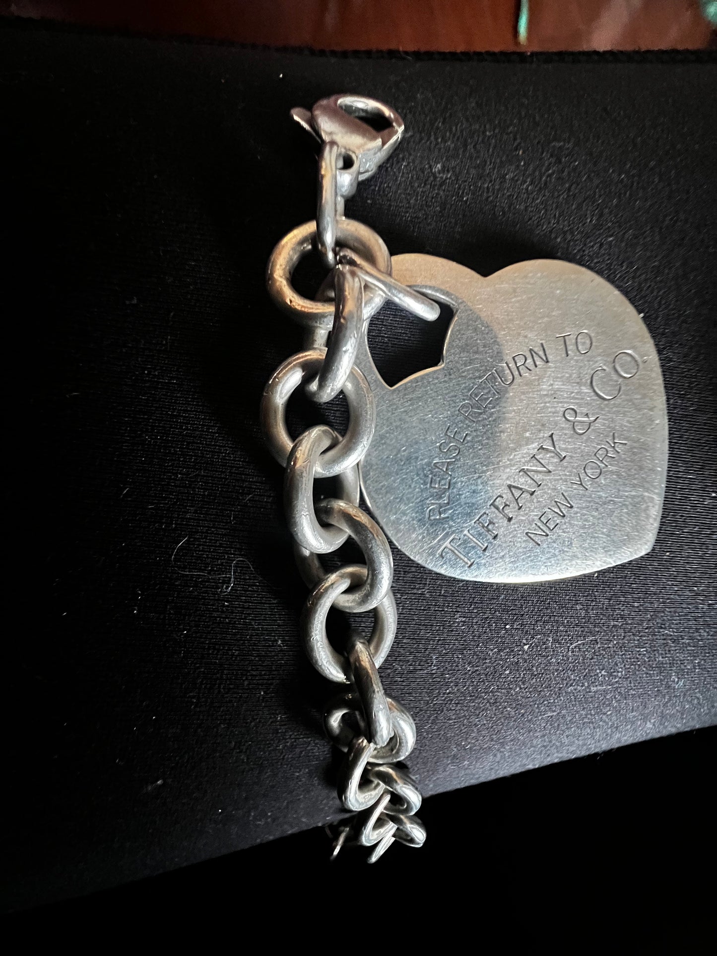 Tiffany and Company Extra Large RTT Heart Bracelet 7" With Pouch