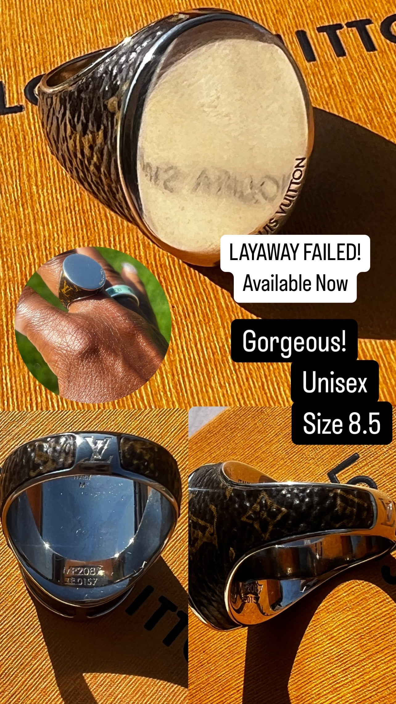 Louis Vuitton Monogram ring