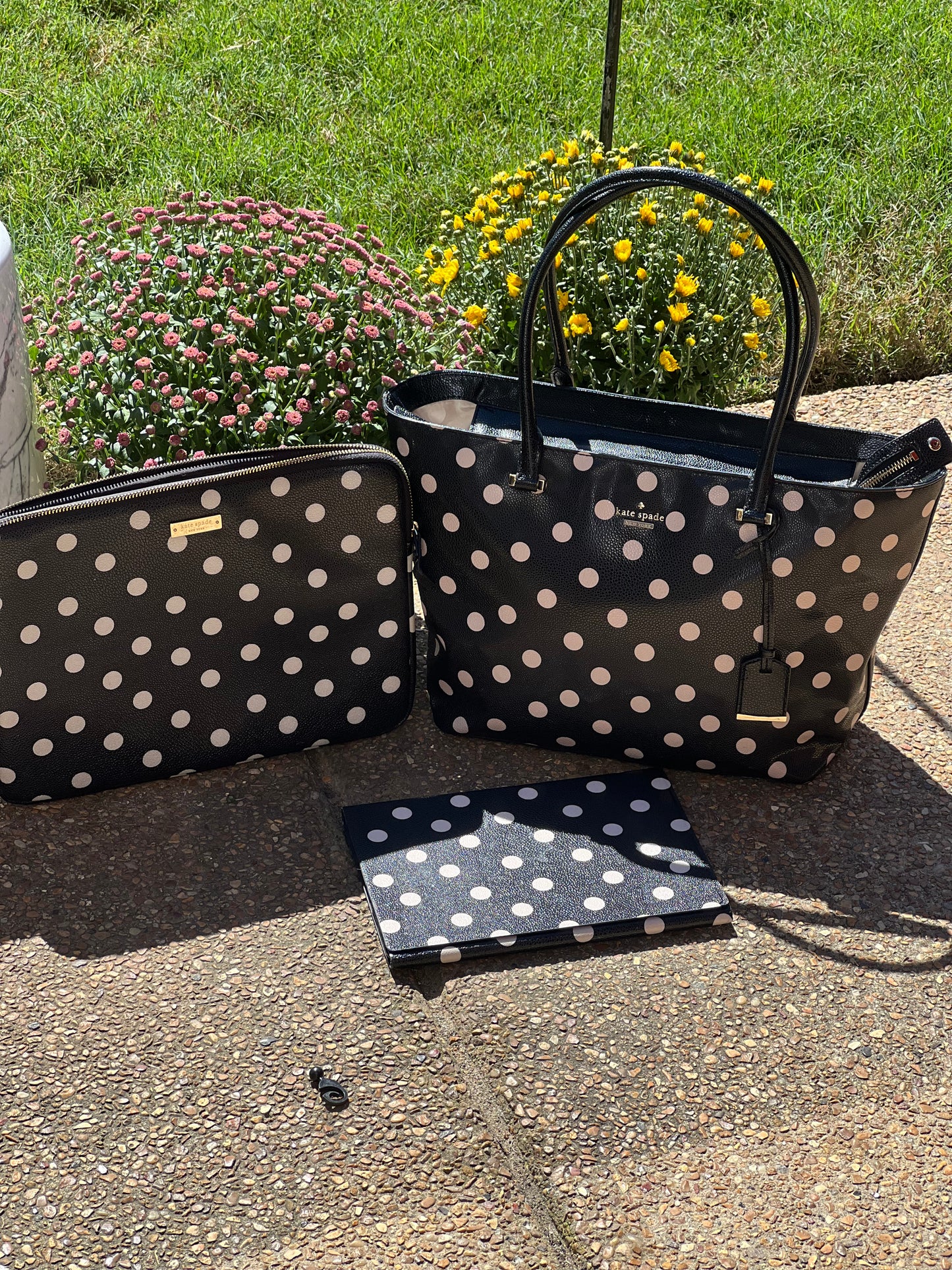 Kate Spade polka dot 3pc trio