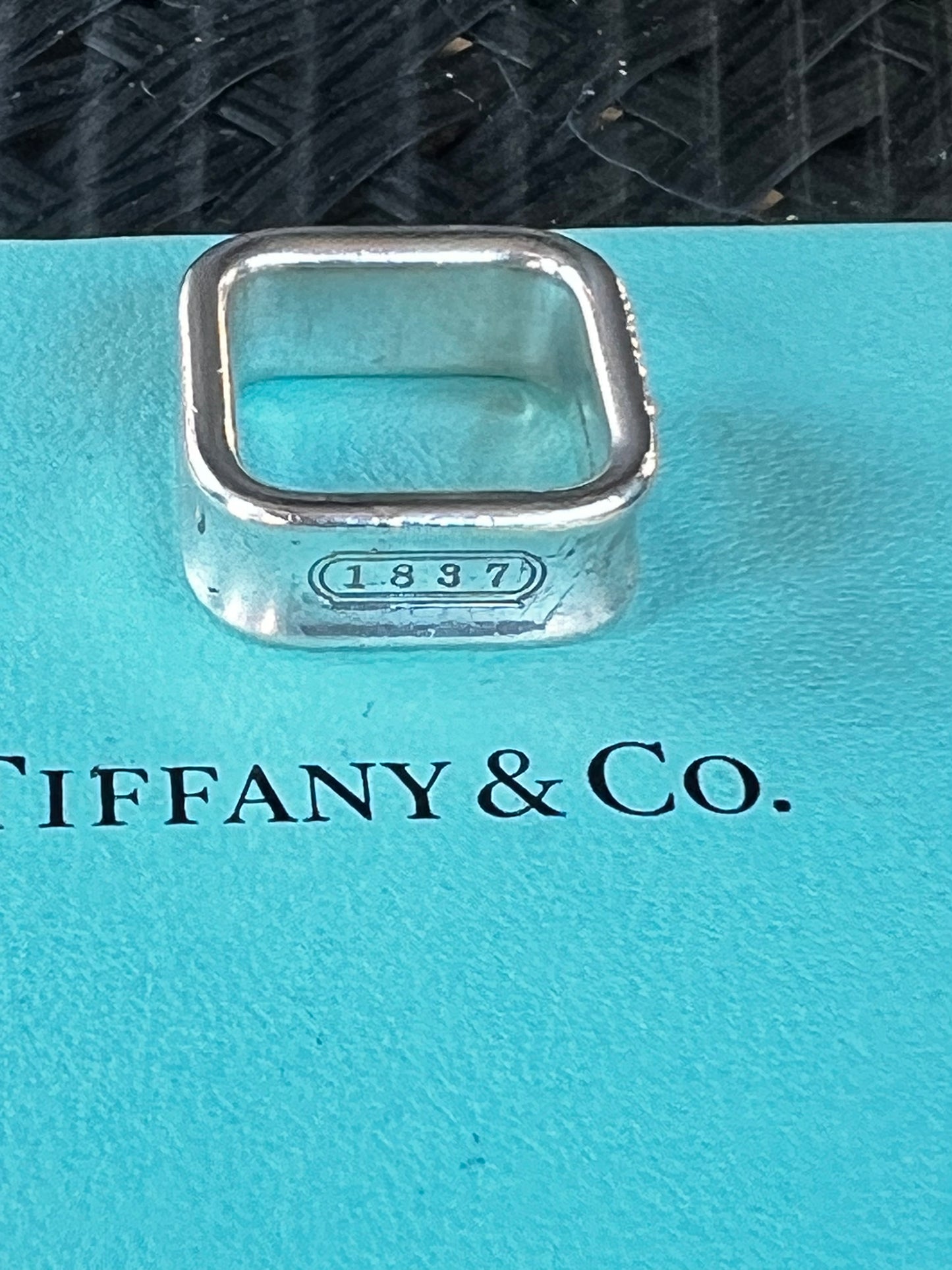 Tiffany & Co square 1837 ring