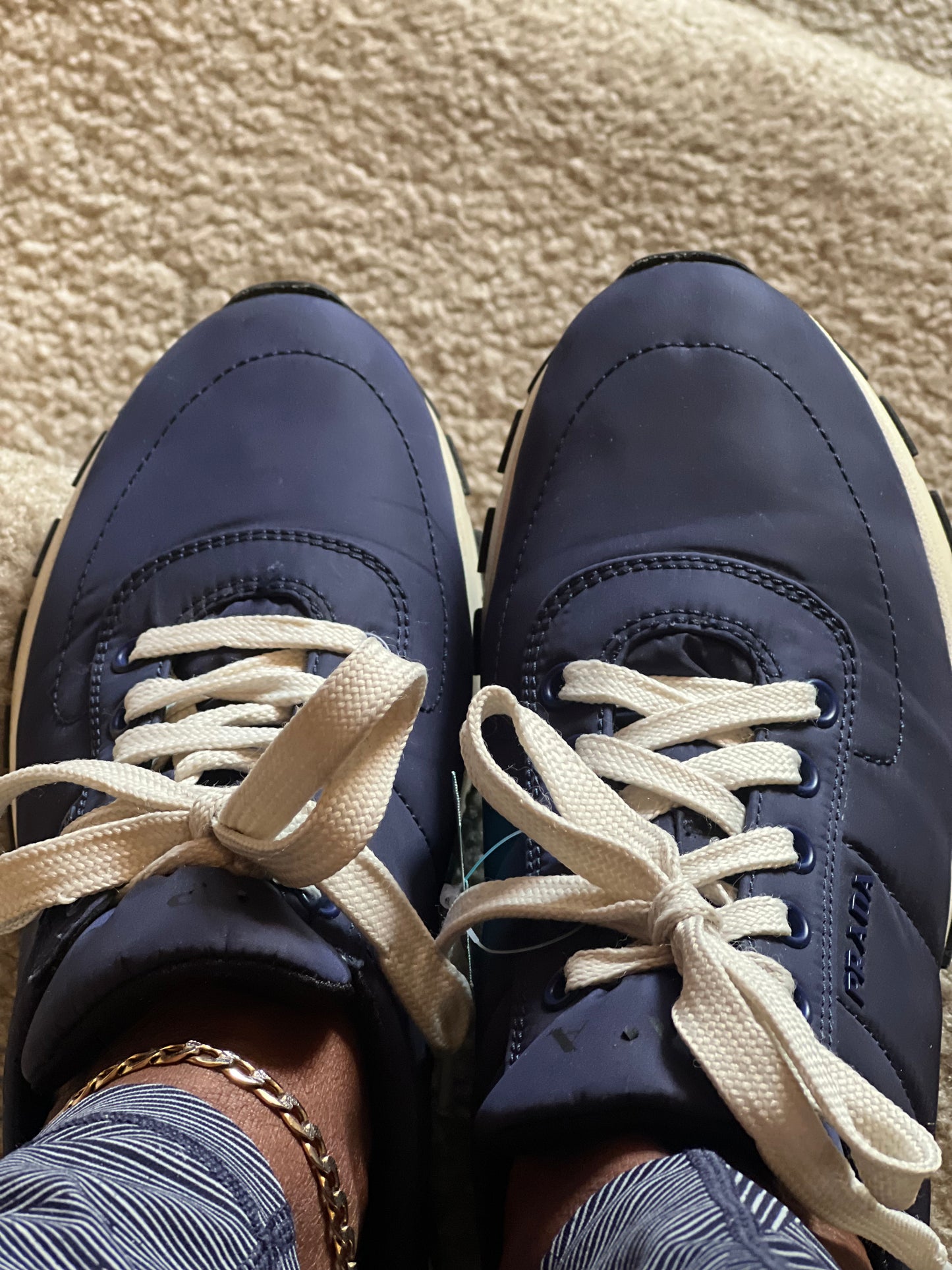 Prada nylon navy runners
