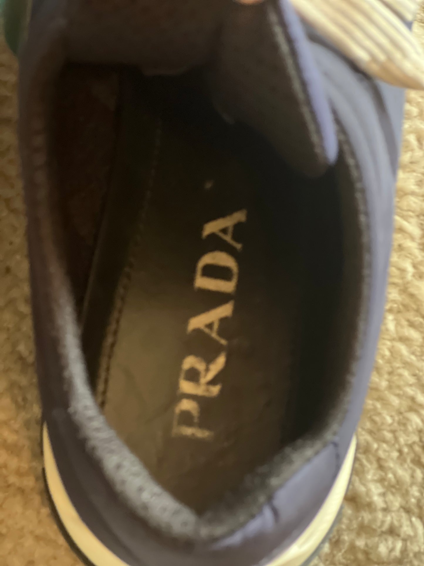 Prada nylon navy runners
