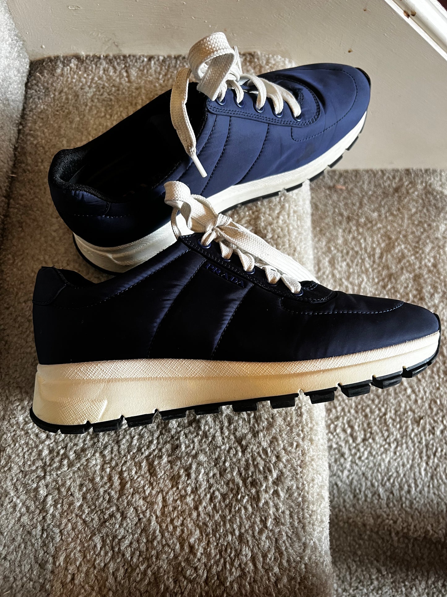 Prada nylon navy runners