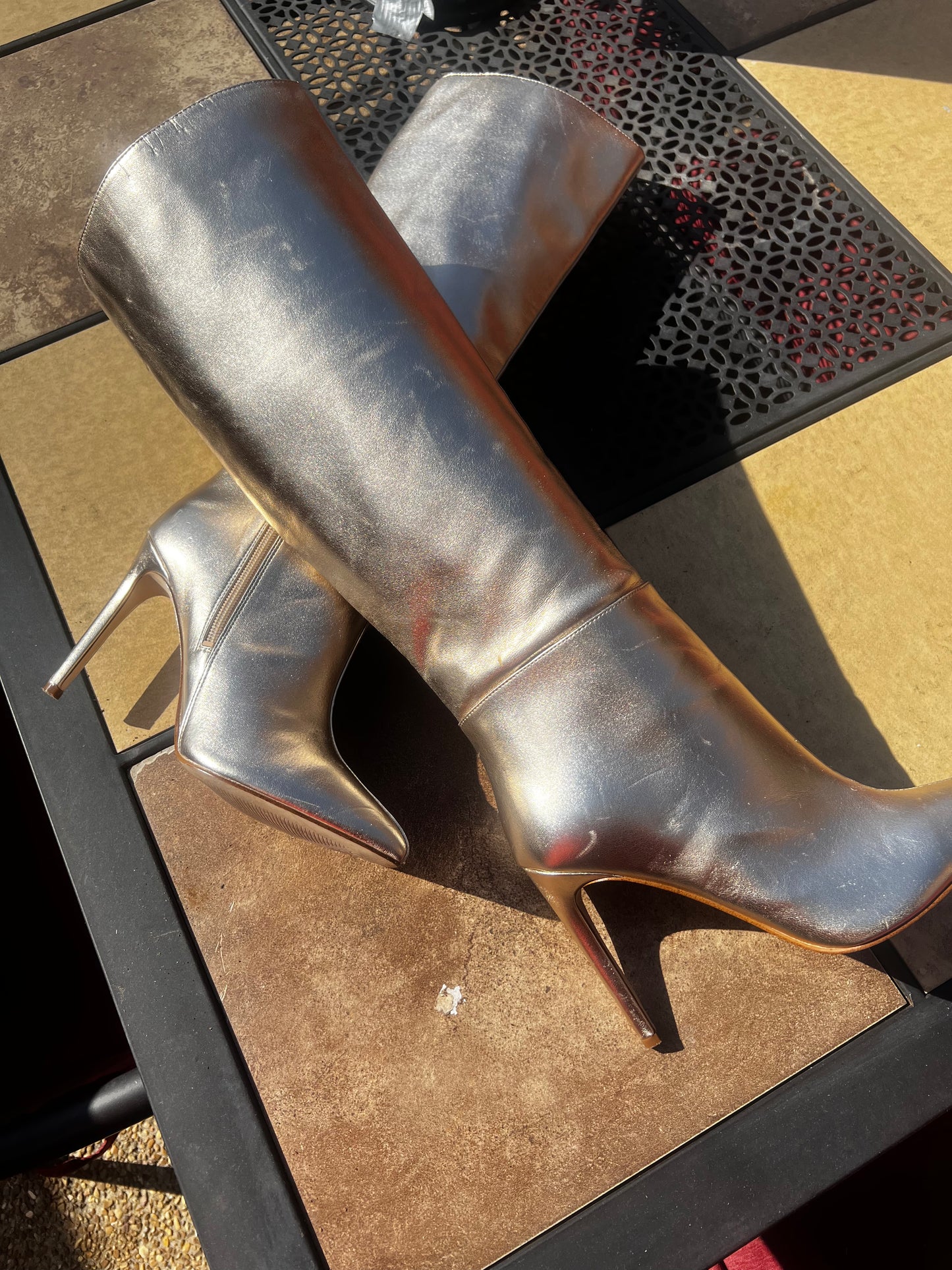 Guess bronze metallic boot