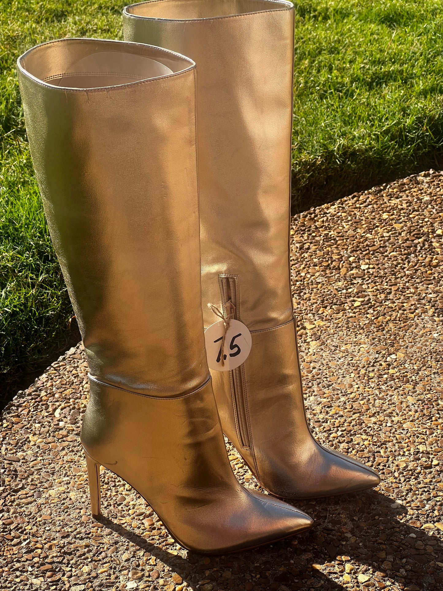 Guess bronze metallic boot