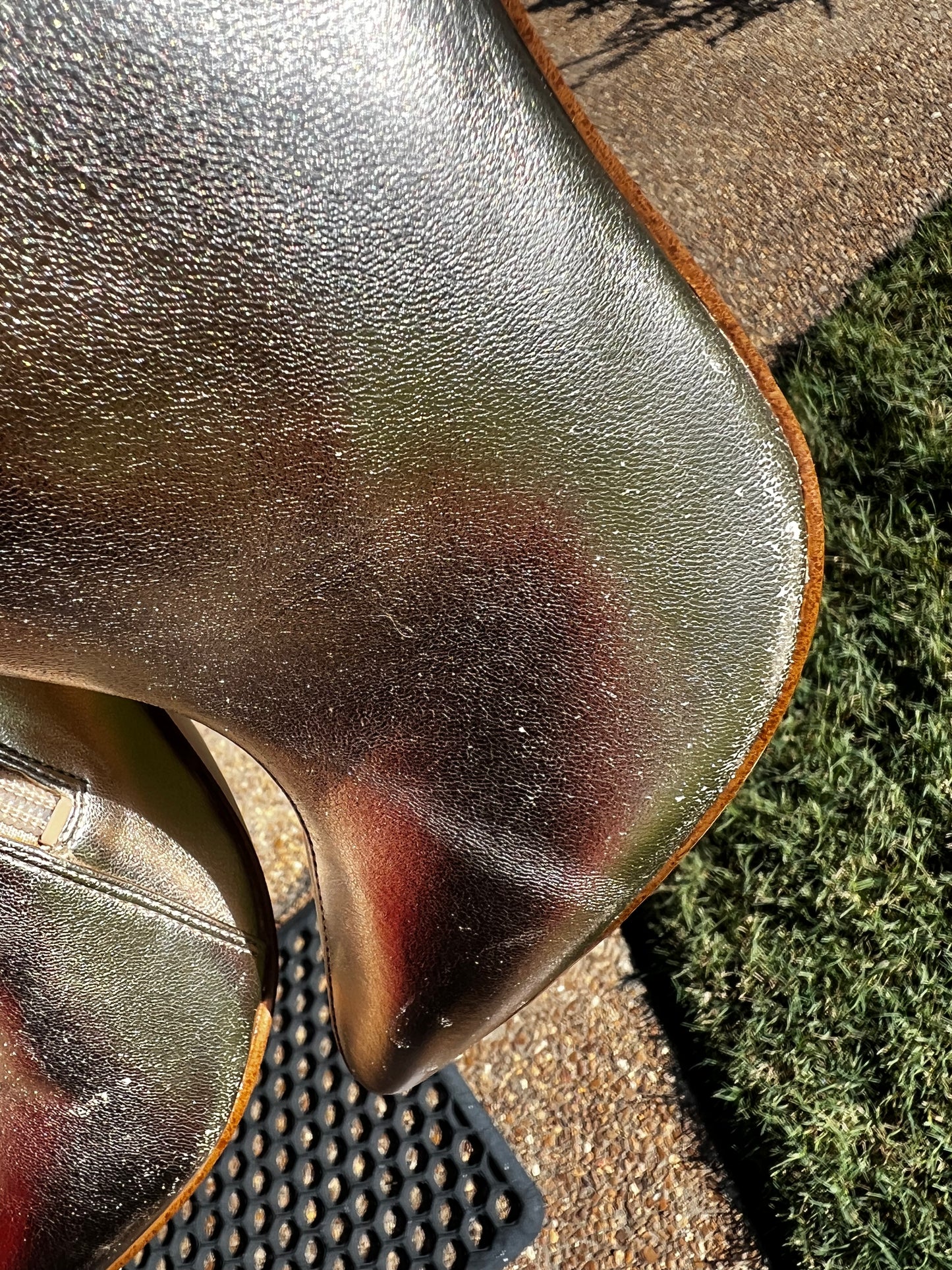 Guess bronze metallic boot