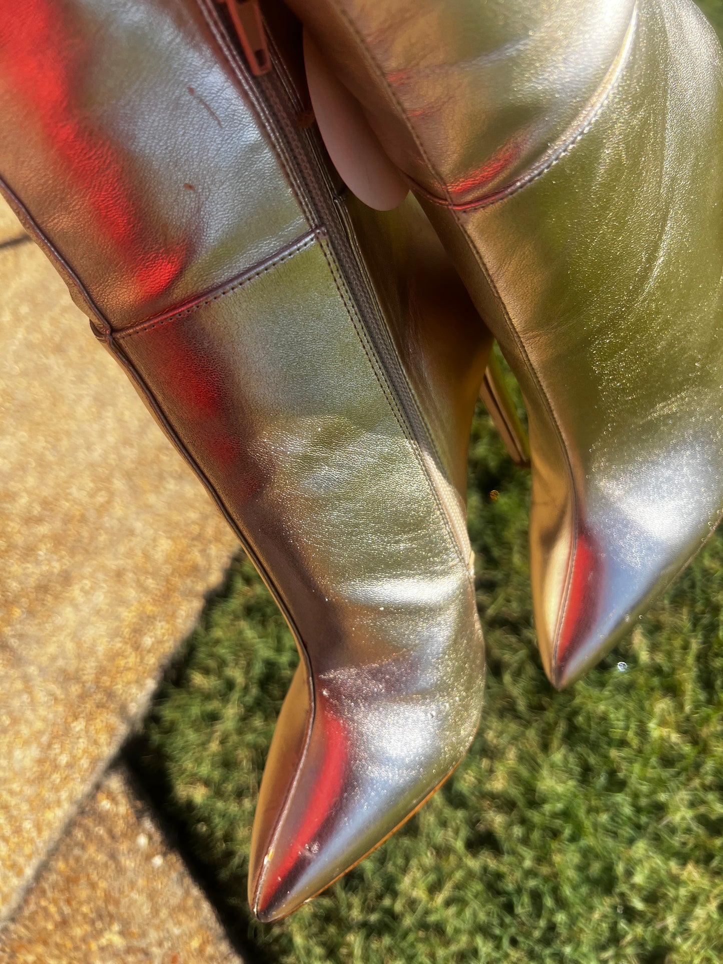 Guess bronze metallic boot