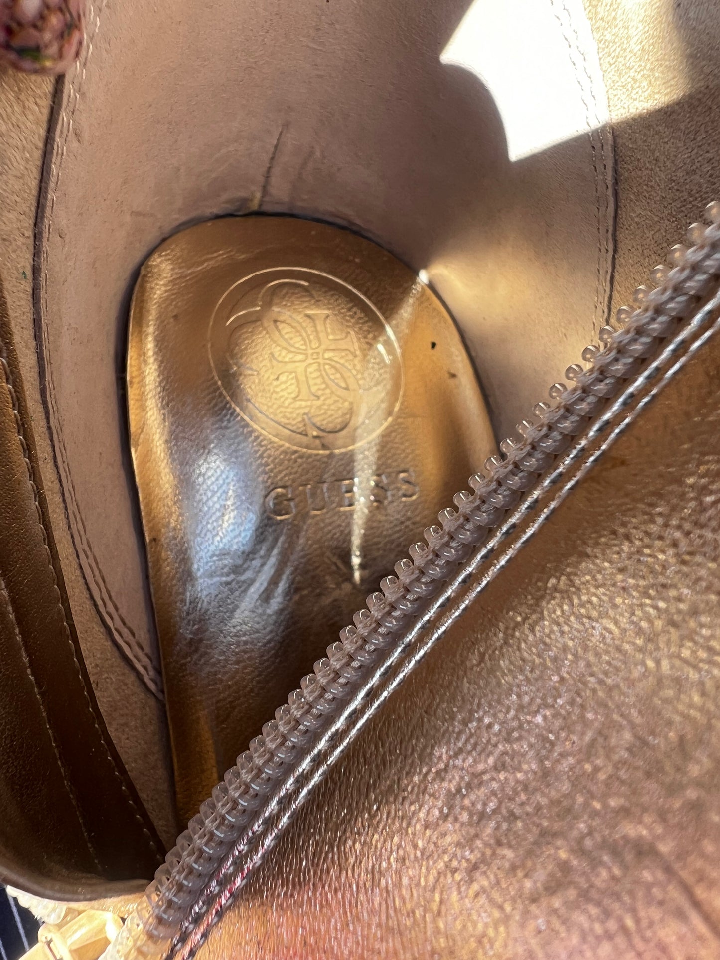 Guess bronze metallic boot