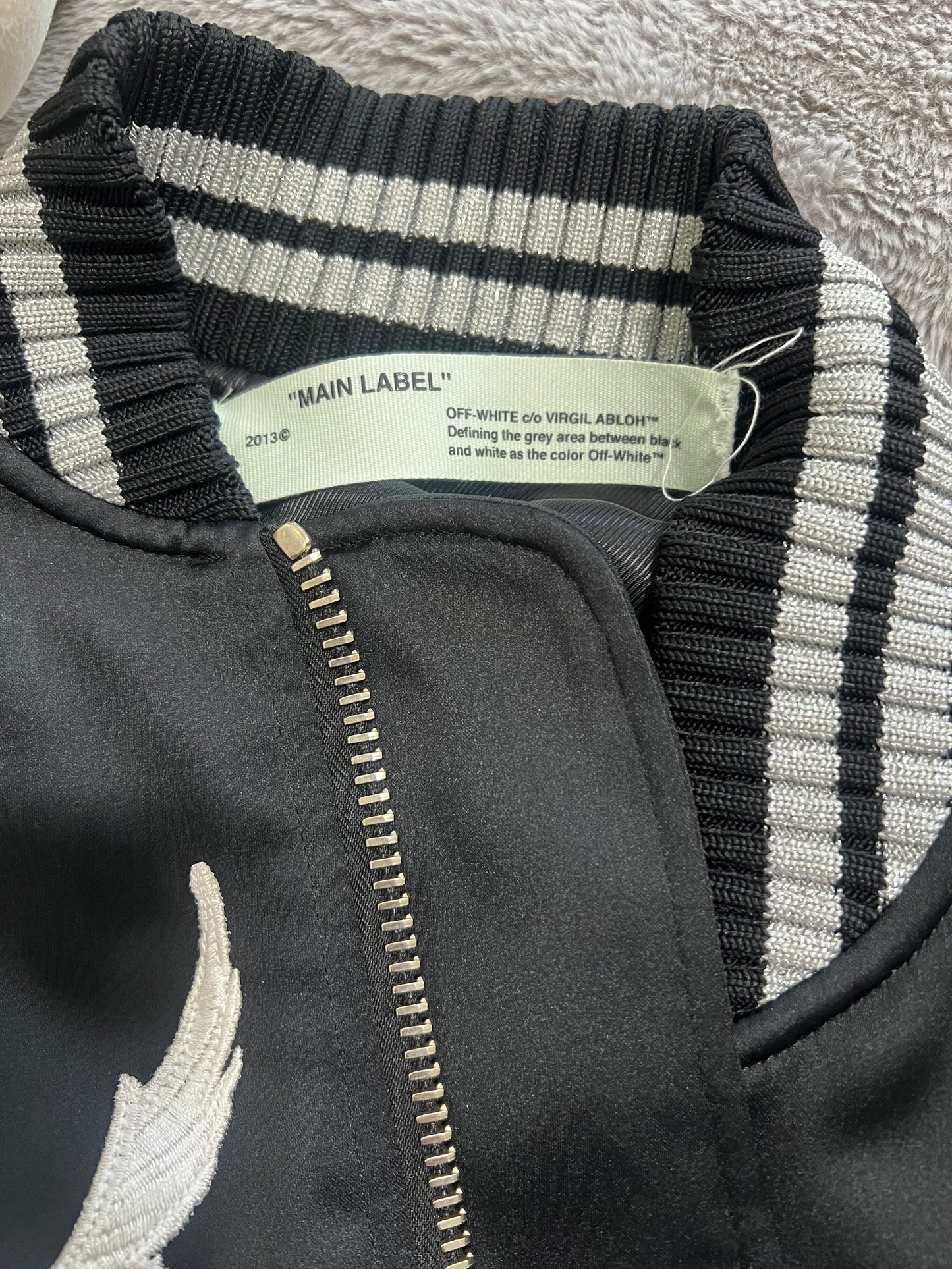 Virgil Abloh satin Bomber Jacket