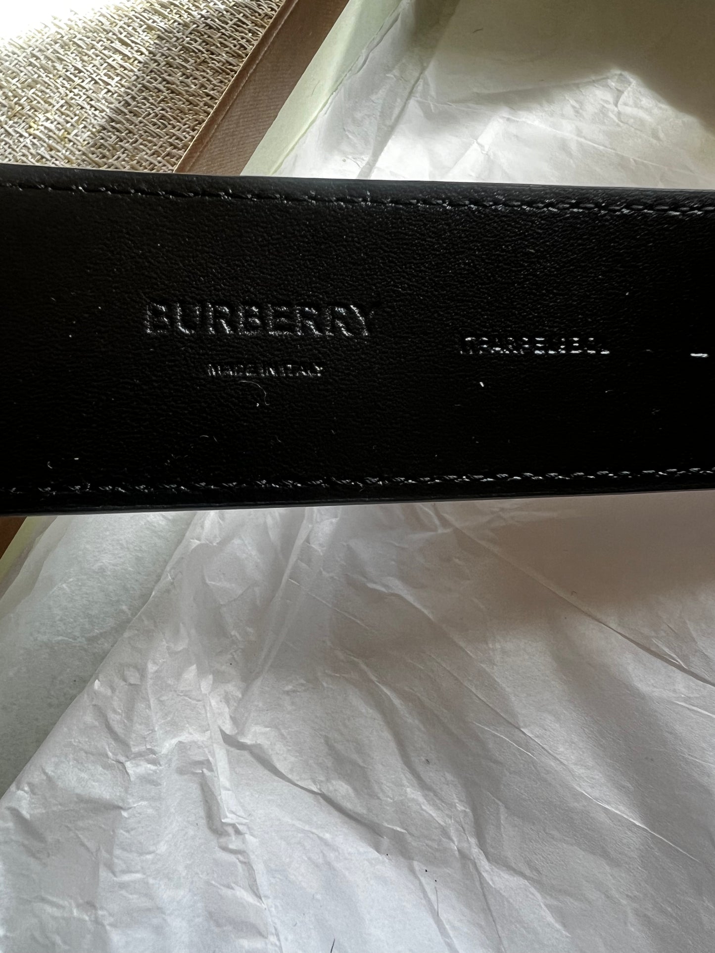 Burberry Belt With Box Size L Like New