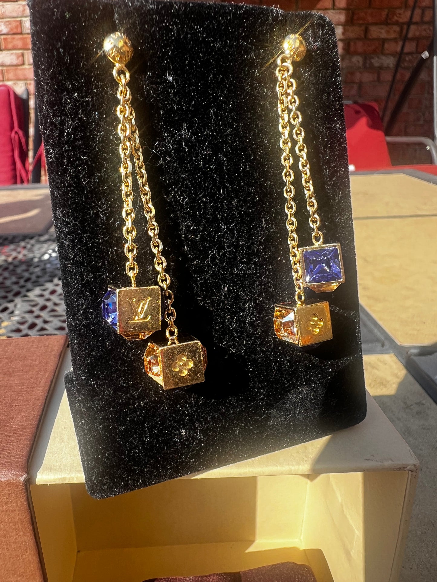 Louis Vuitton Cube Earrings