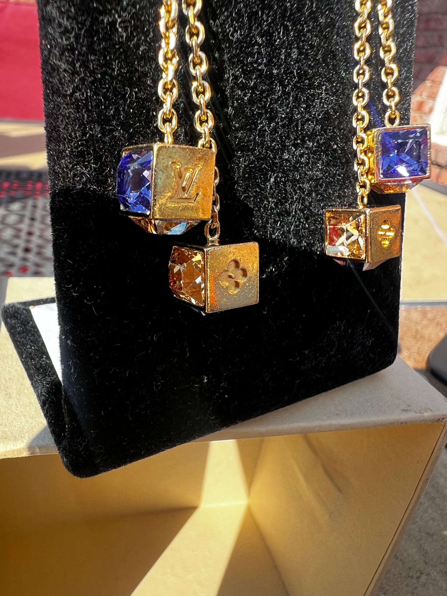 Louis Vuitton Cube Earrings