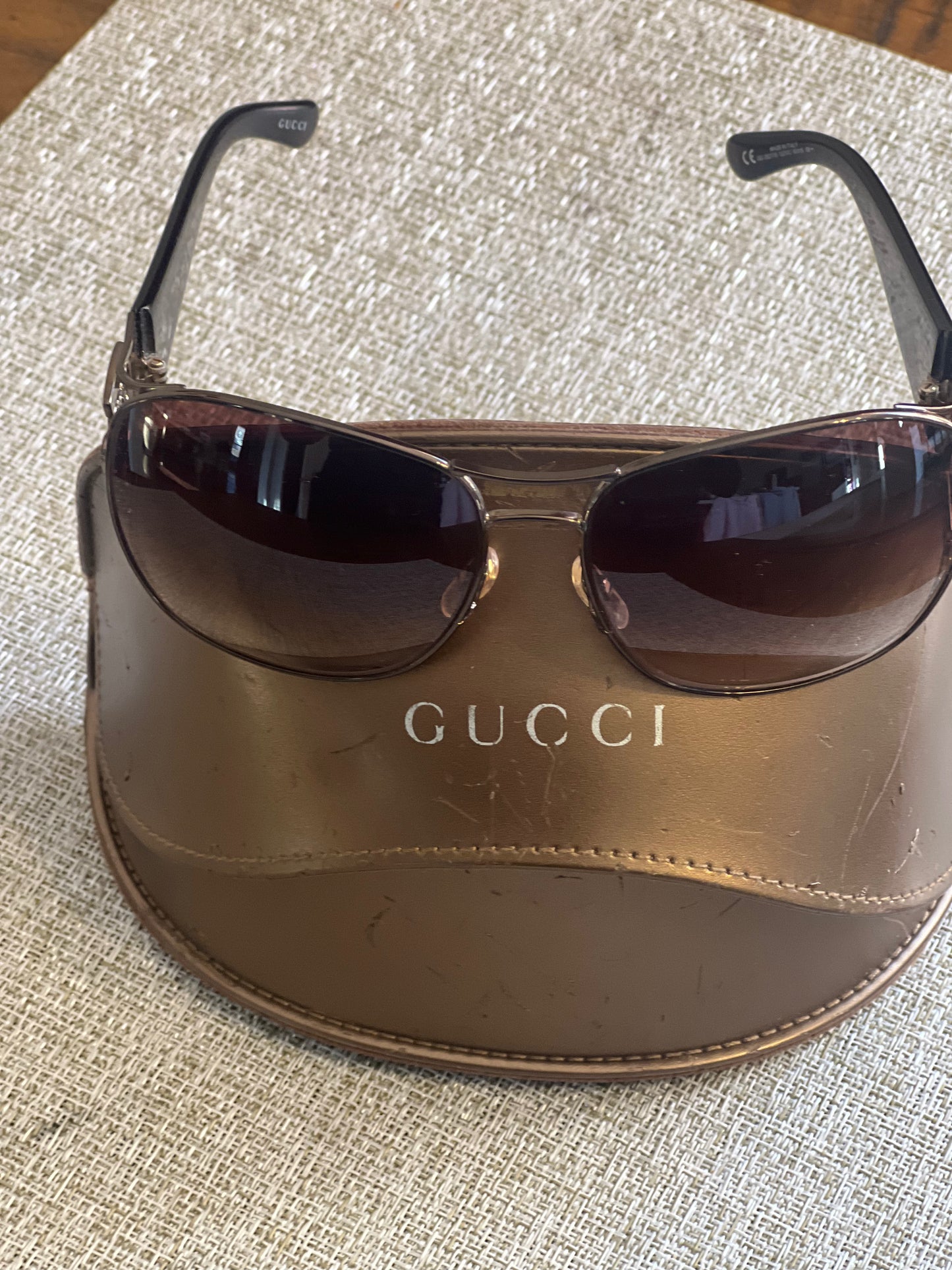 Gucci Brown Oversized Sunglasses
