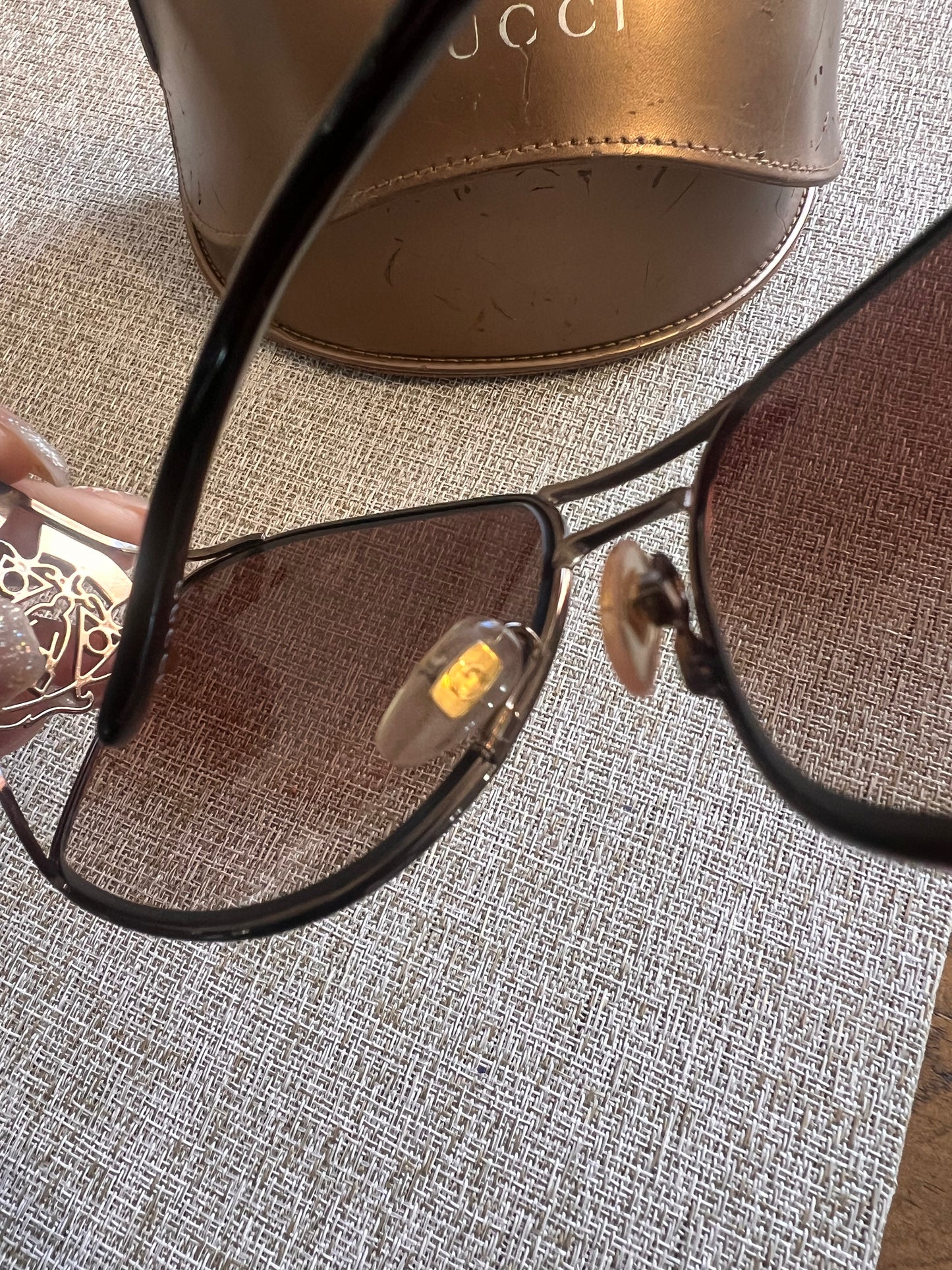 Gucci Brown Oversized Sunglasses
