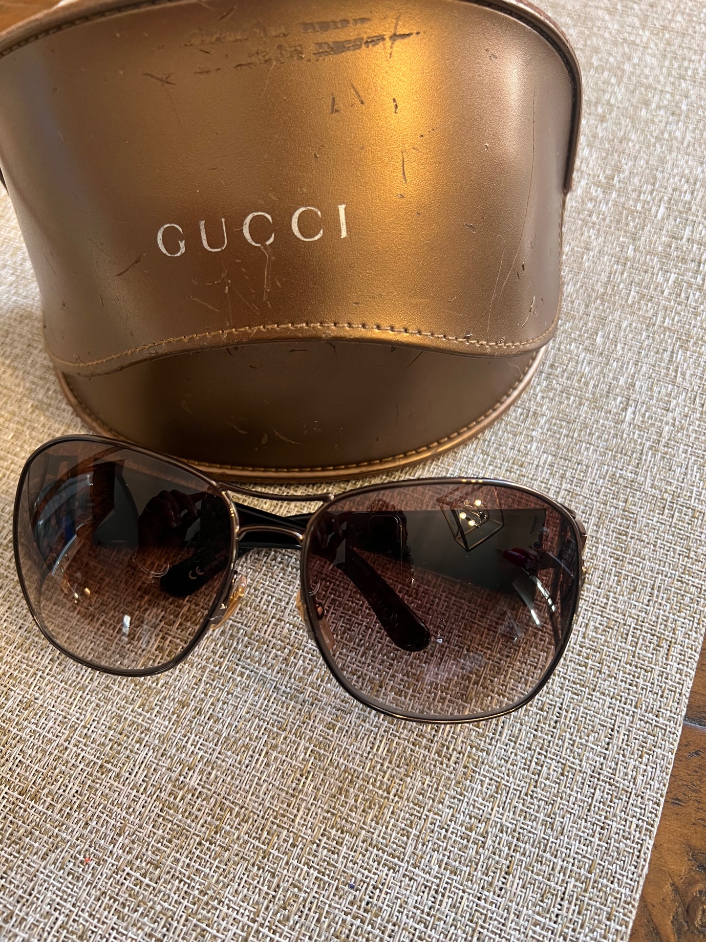 Gucci Brown Oversized Sunglasses