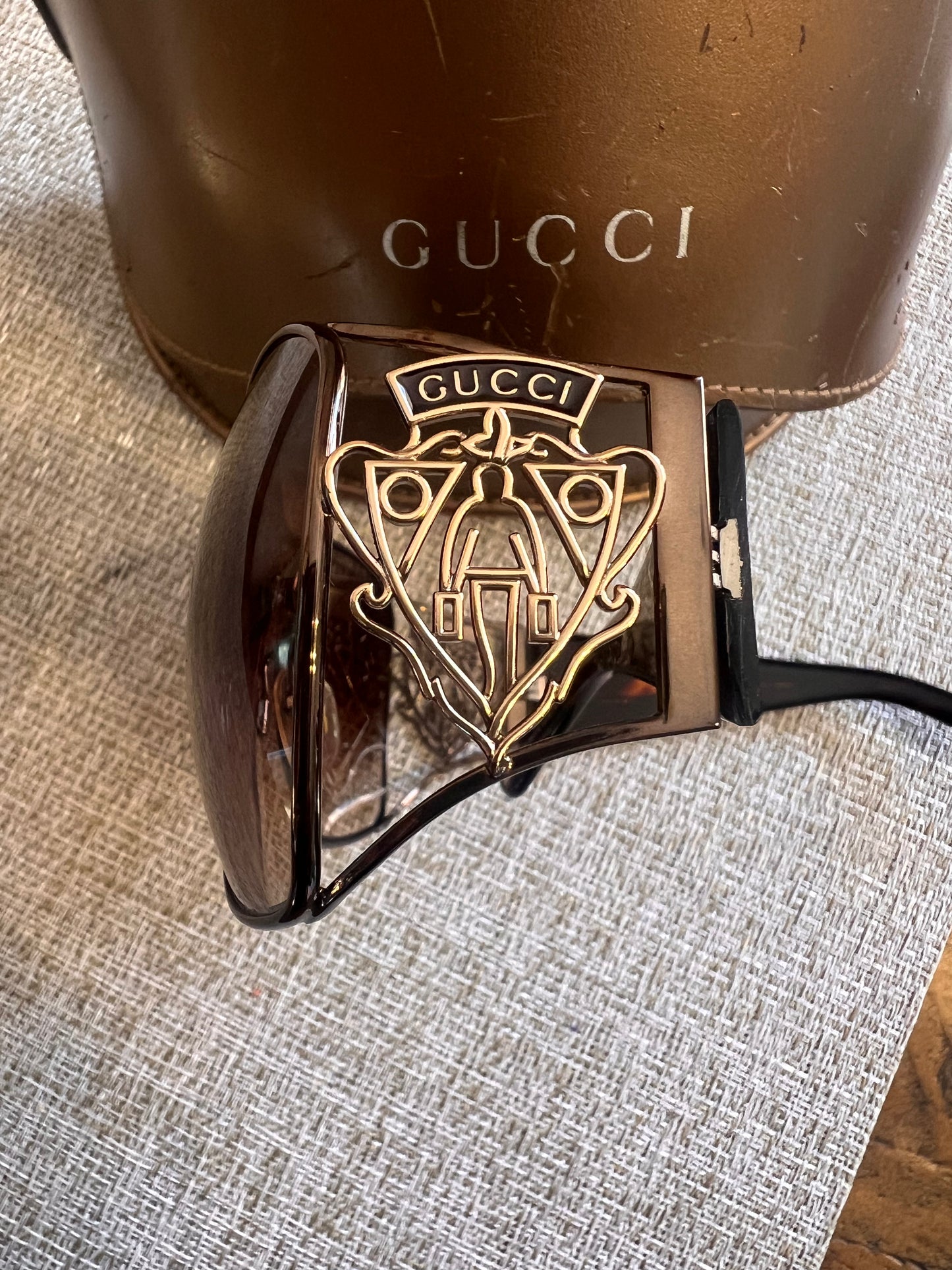 Gucci Brown Oversized Sunglasses