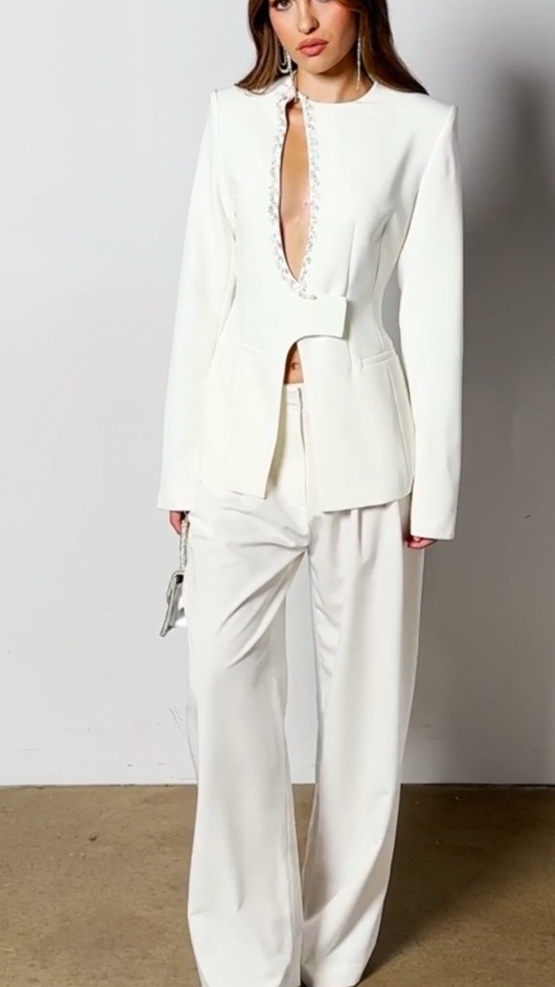 Rhinestone Accent Blazer