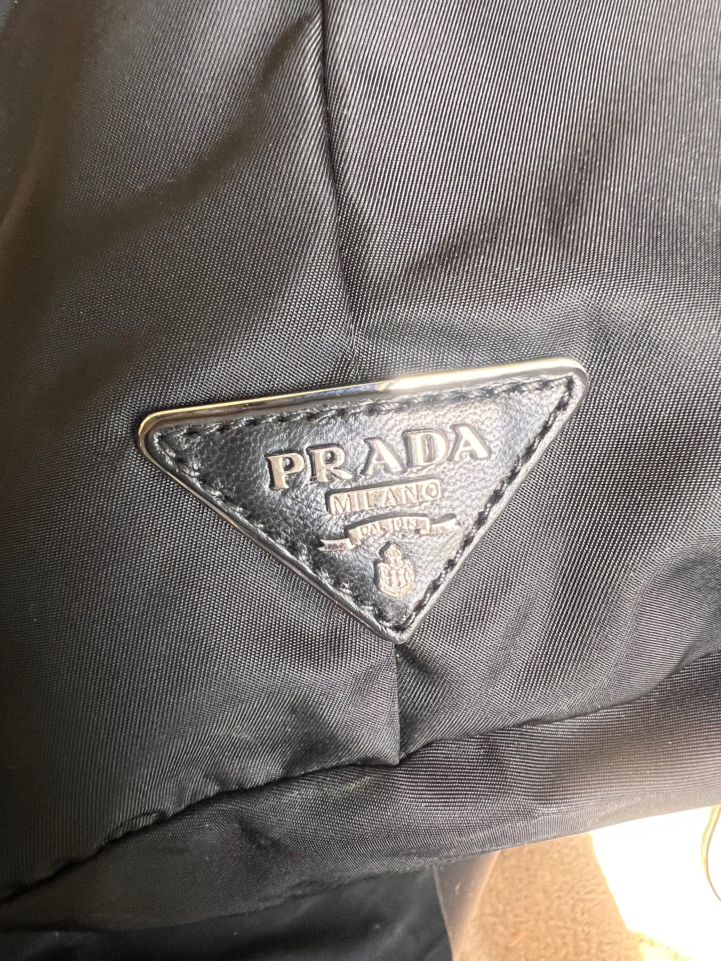 Prada Reversible Camouflage Black Tote